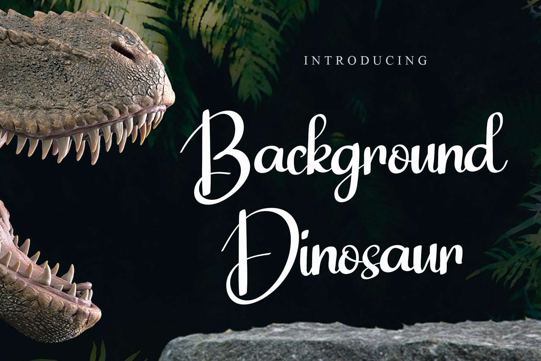 Background Dinosaur Font
