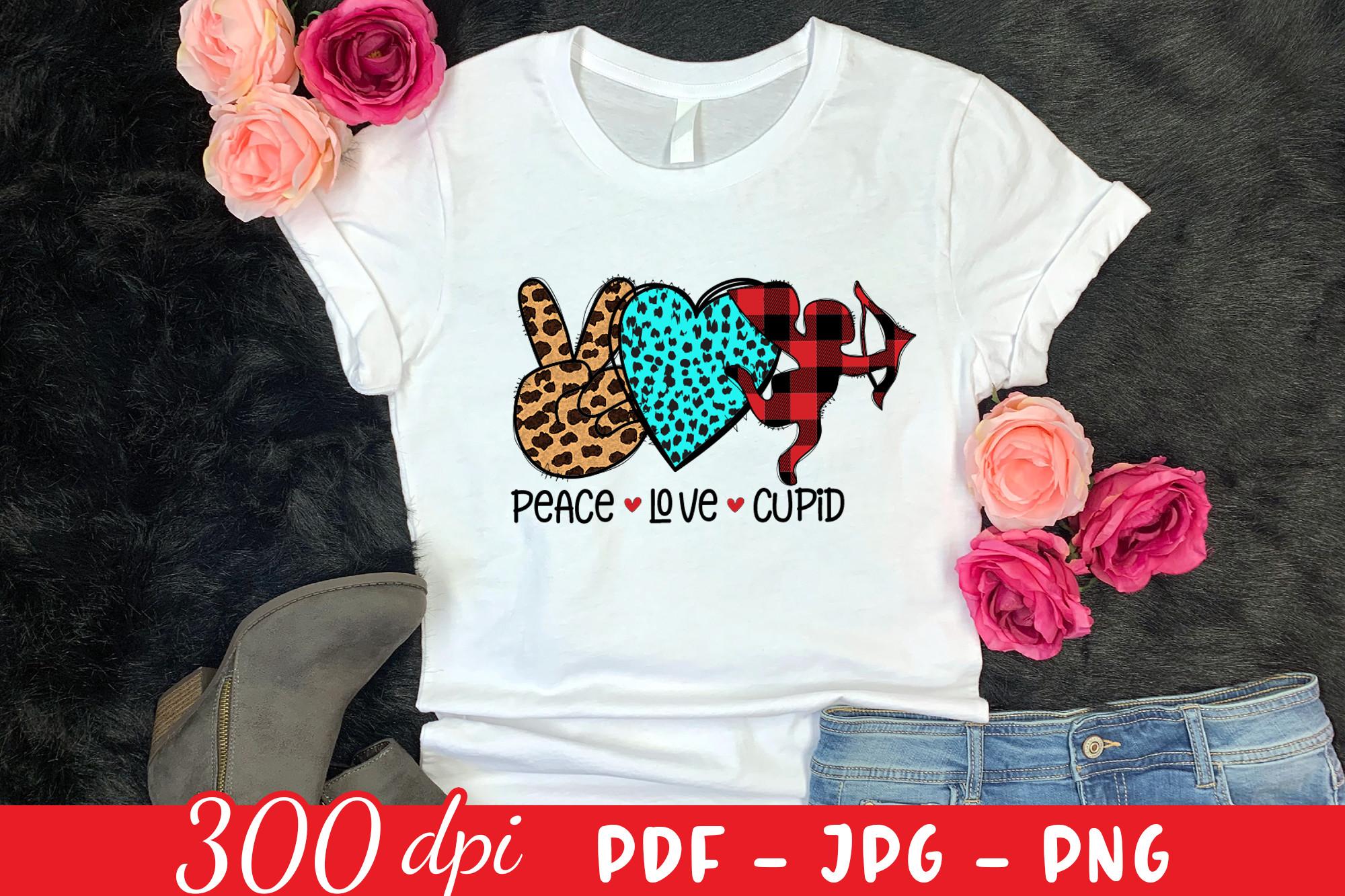 Peace Love Cupid - Valentine's Day PNG