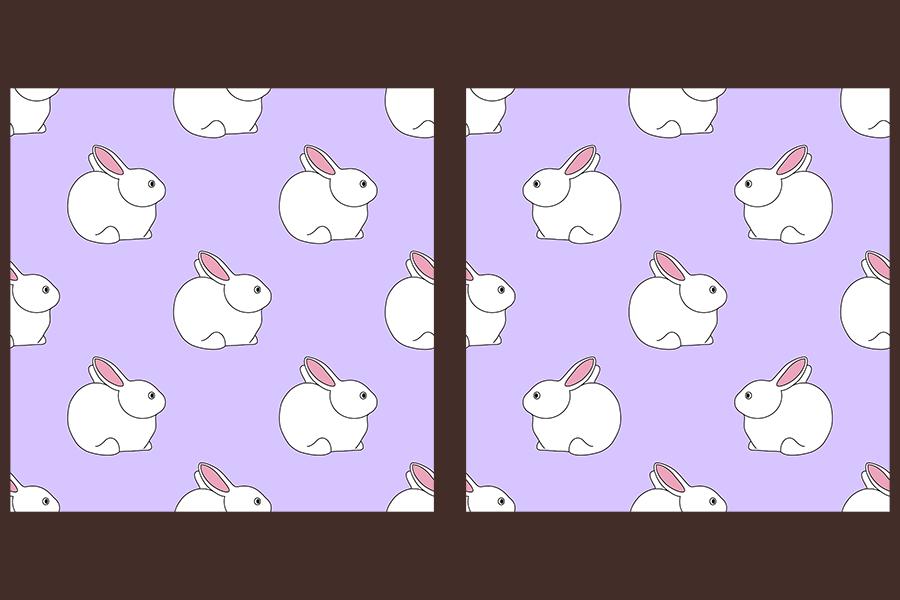 Seamless Pattern of Bunny Rabbit