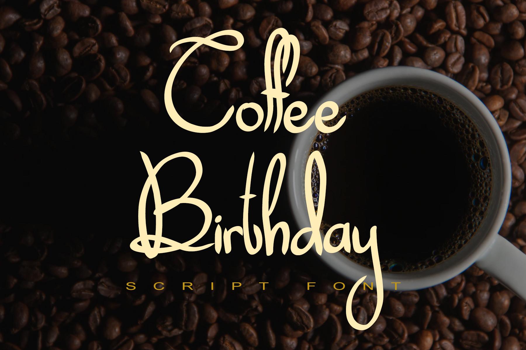Coffee Birthday Font