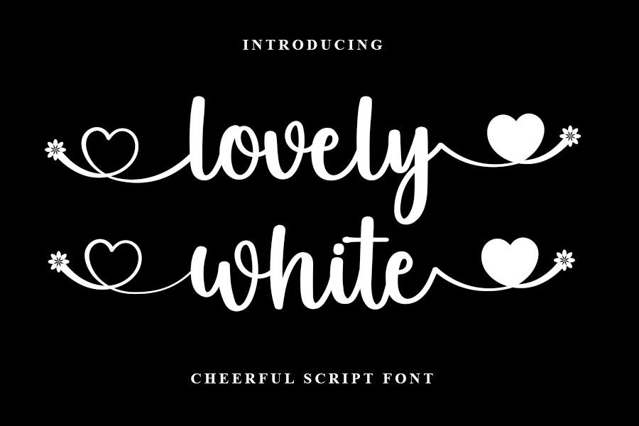 Lovely White Font