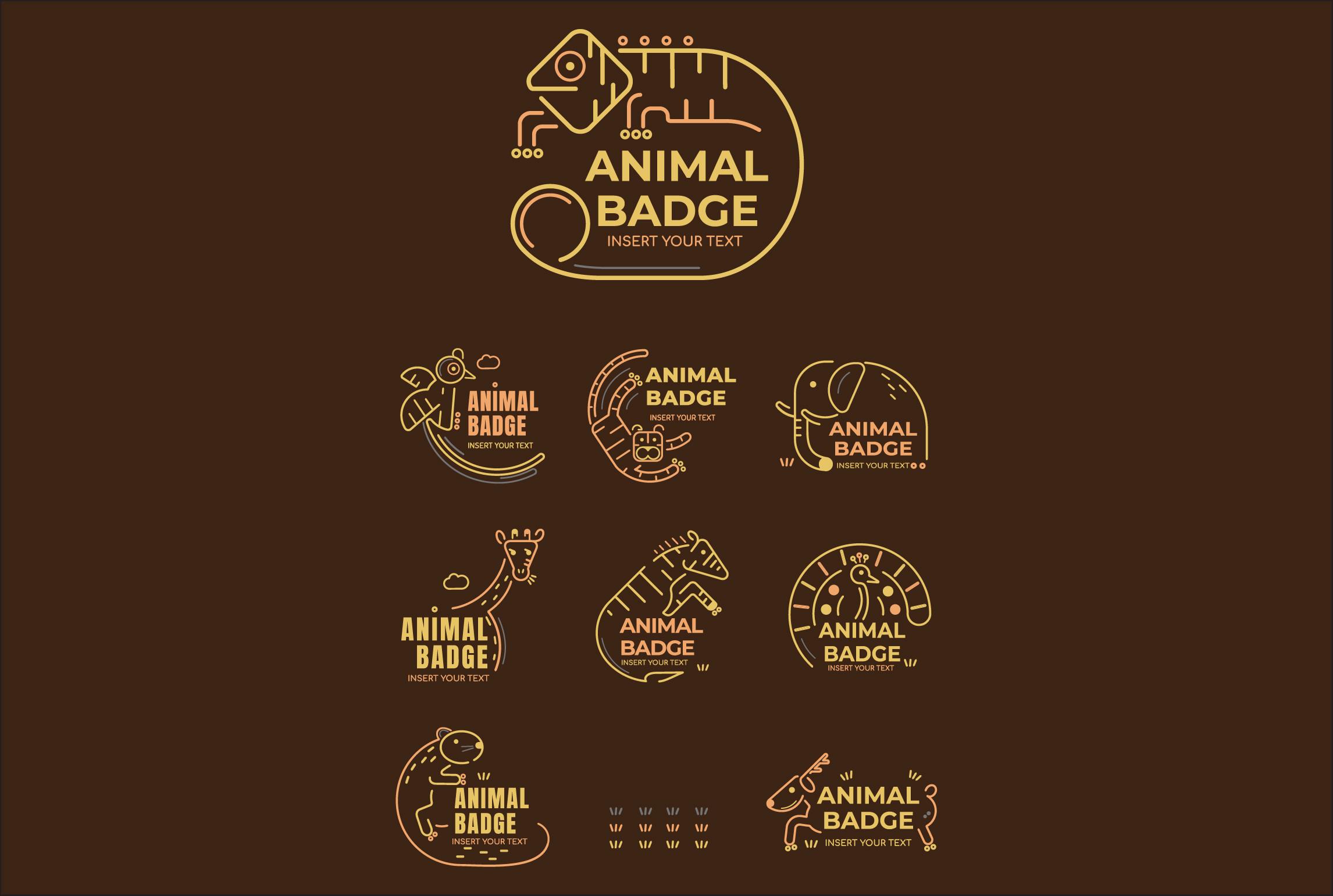 Animal Badge Element Design