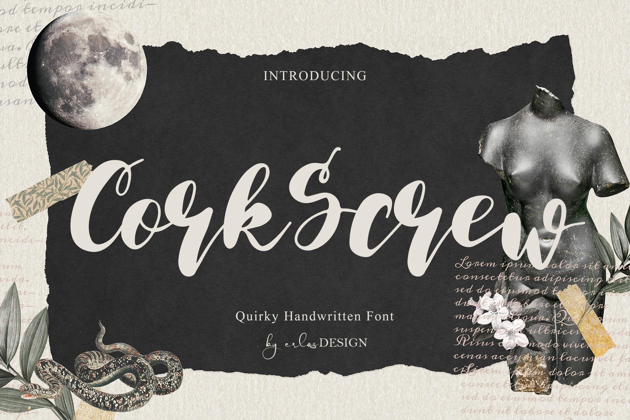 CorkScrew Font