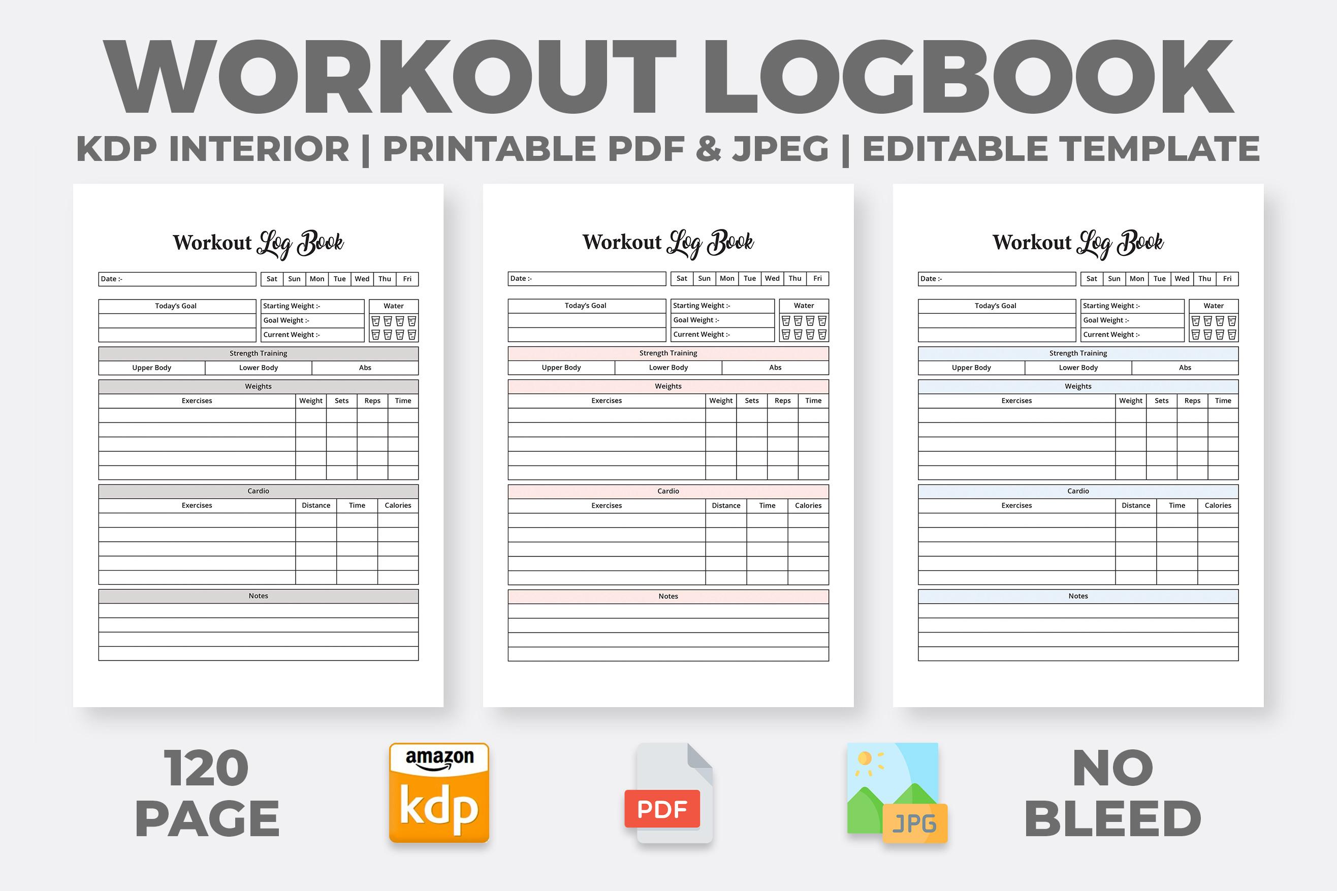 Workout Logbook - KDP Interior
