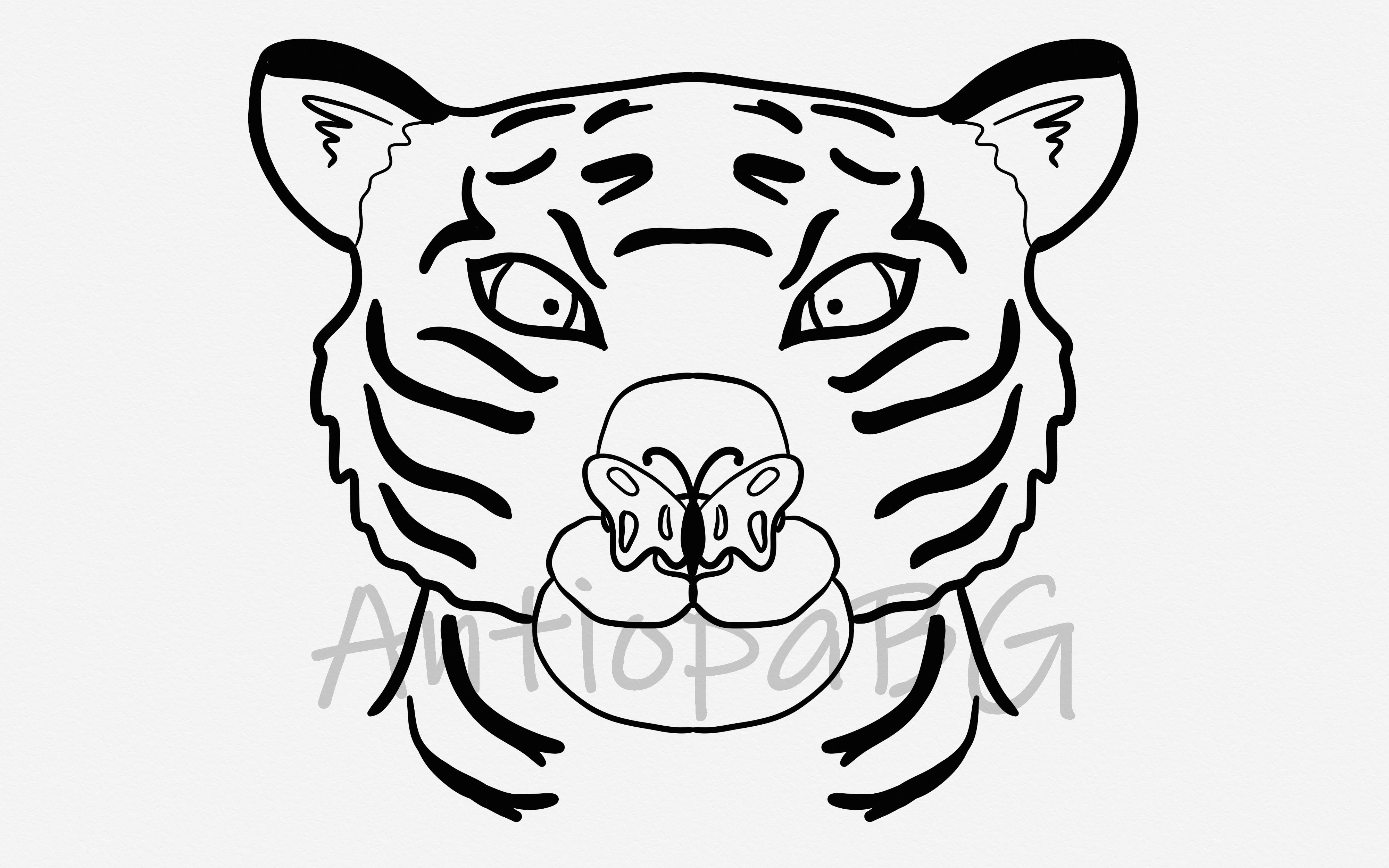 Tiger and Butterfly