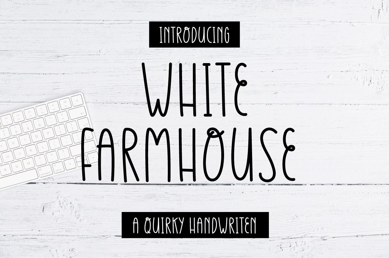 White Farmhouse Font