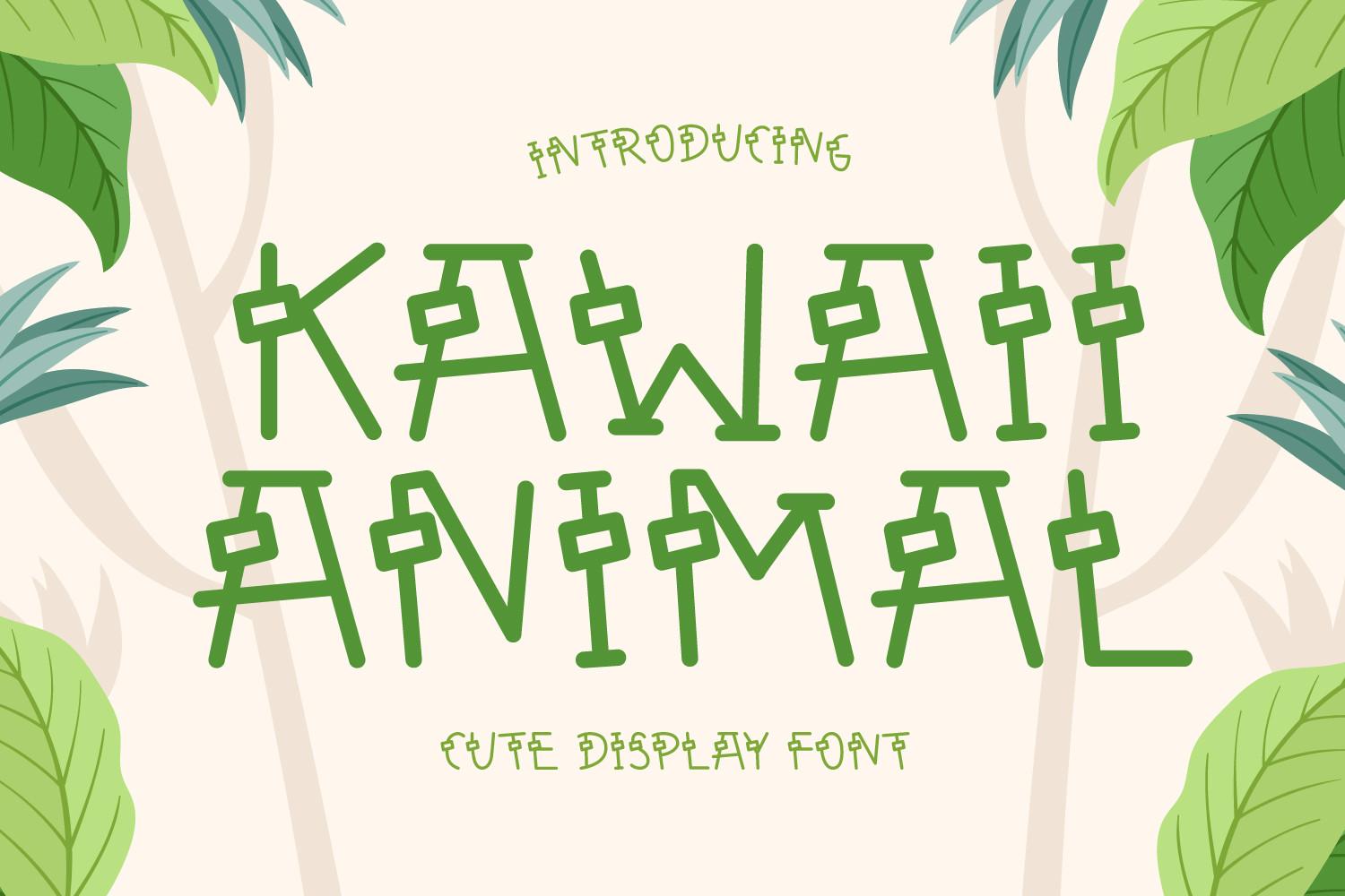 Kawaii Animal Font