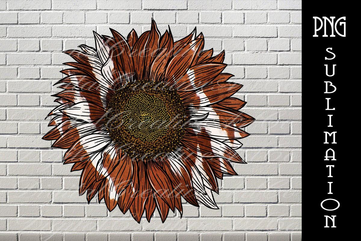 Sunflower Western Sublimation Cowhide