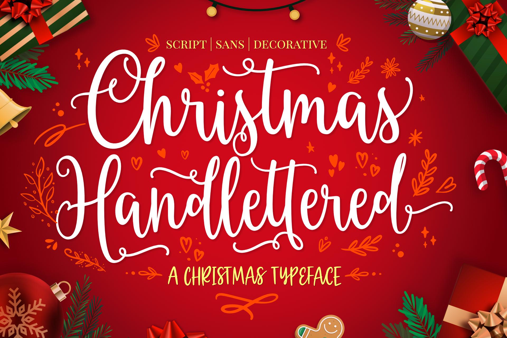 Christmas Hand-lettered Trio Font