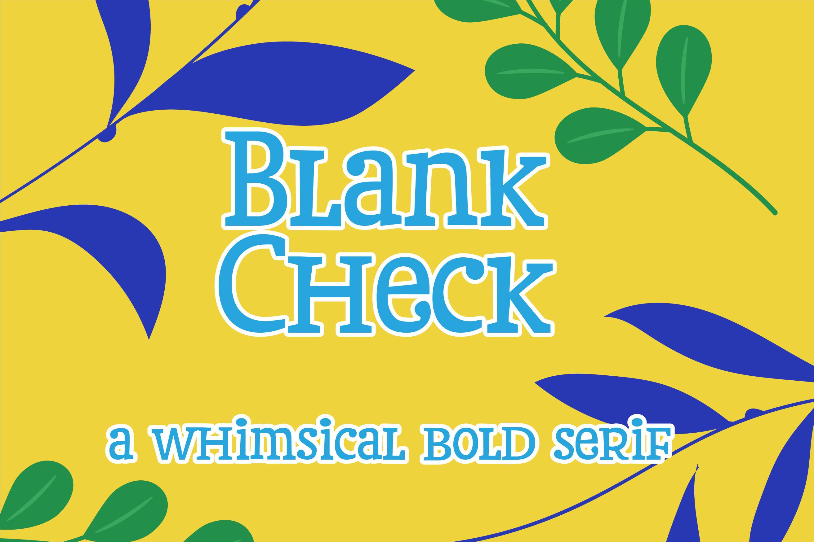 Blank Check Font
