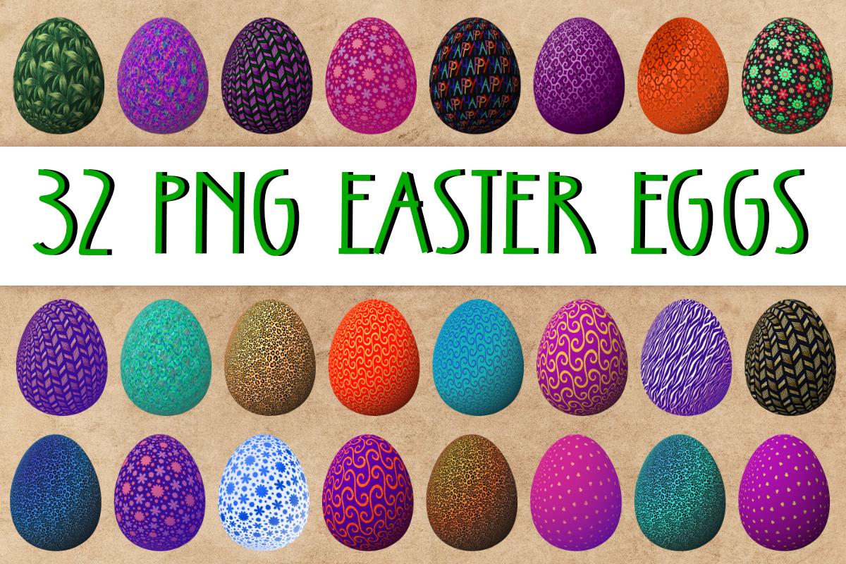 Cute Printable PNG Easter Eggs Clip Art