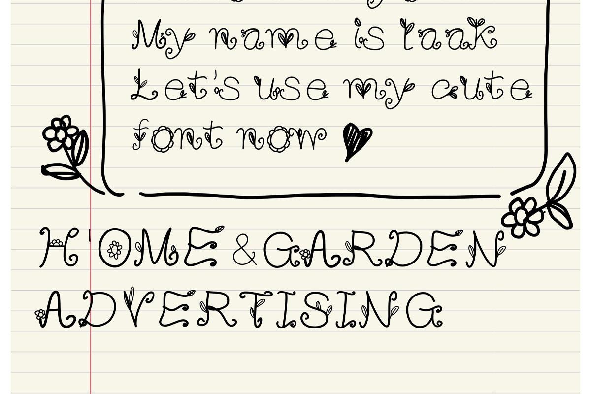 Home and Garden Advertising Font