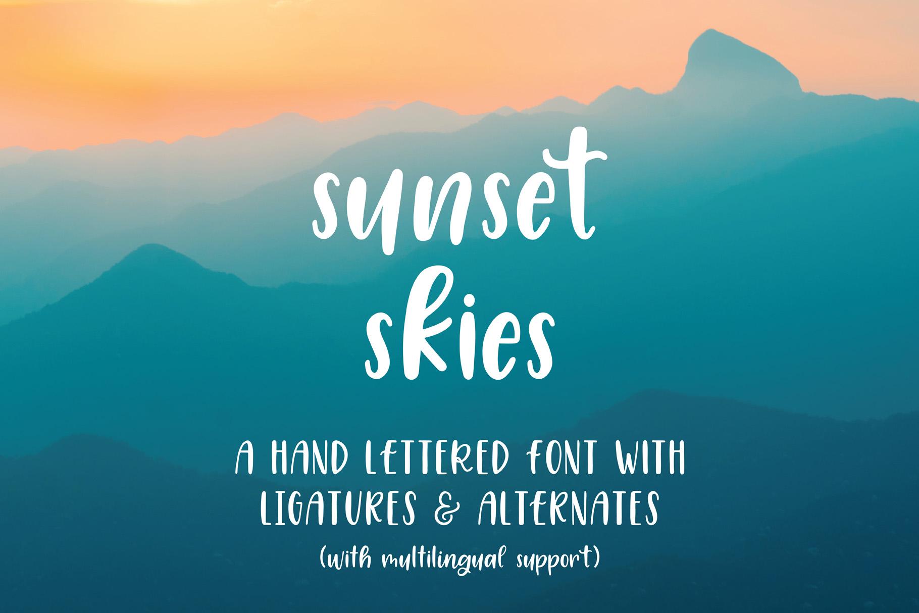 Sunset Skies Font