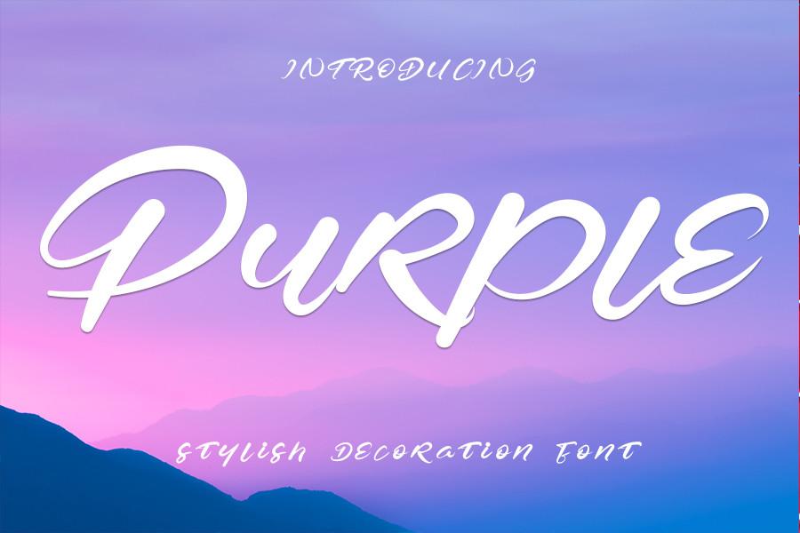 Purple Font