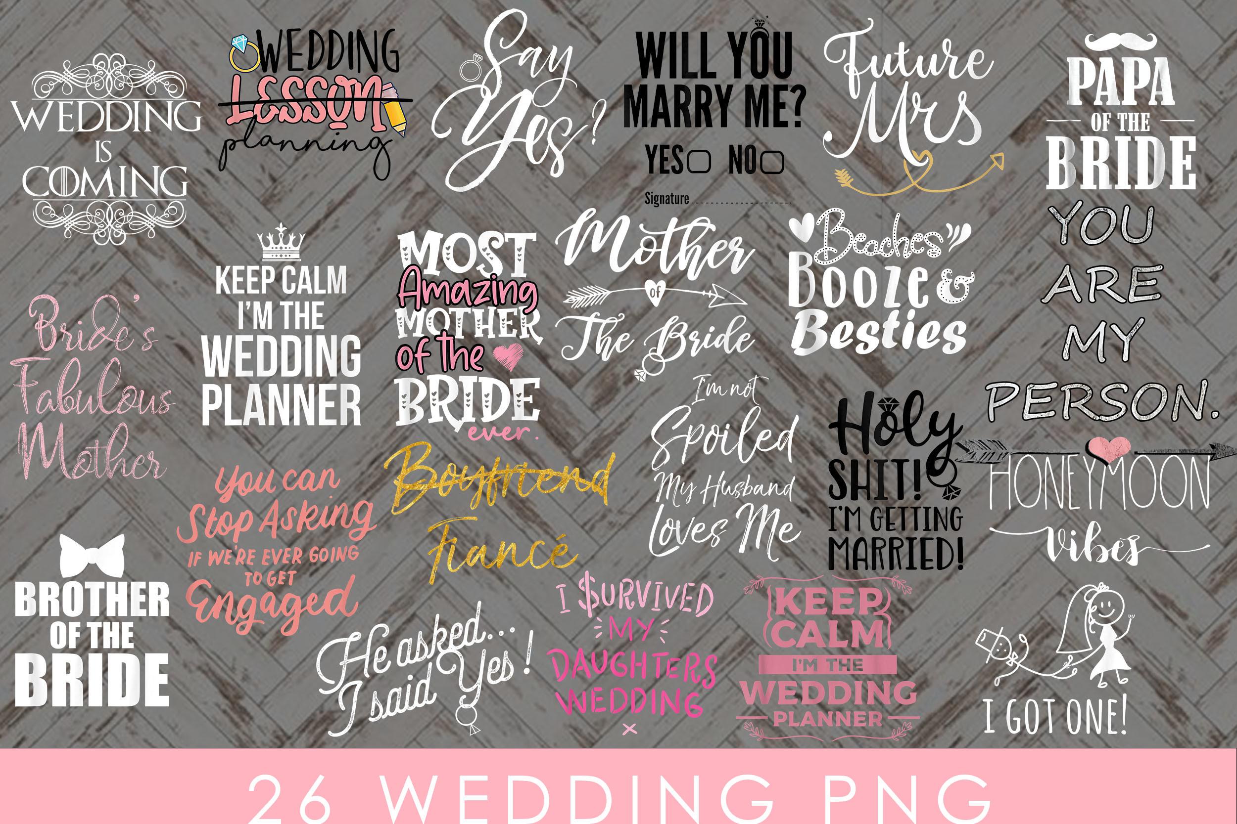 26 Wedding Cliparts Bundle