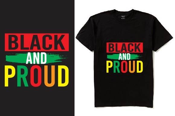 Black and Proud T-shirt Design