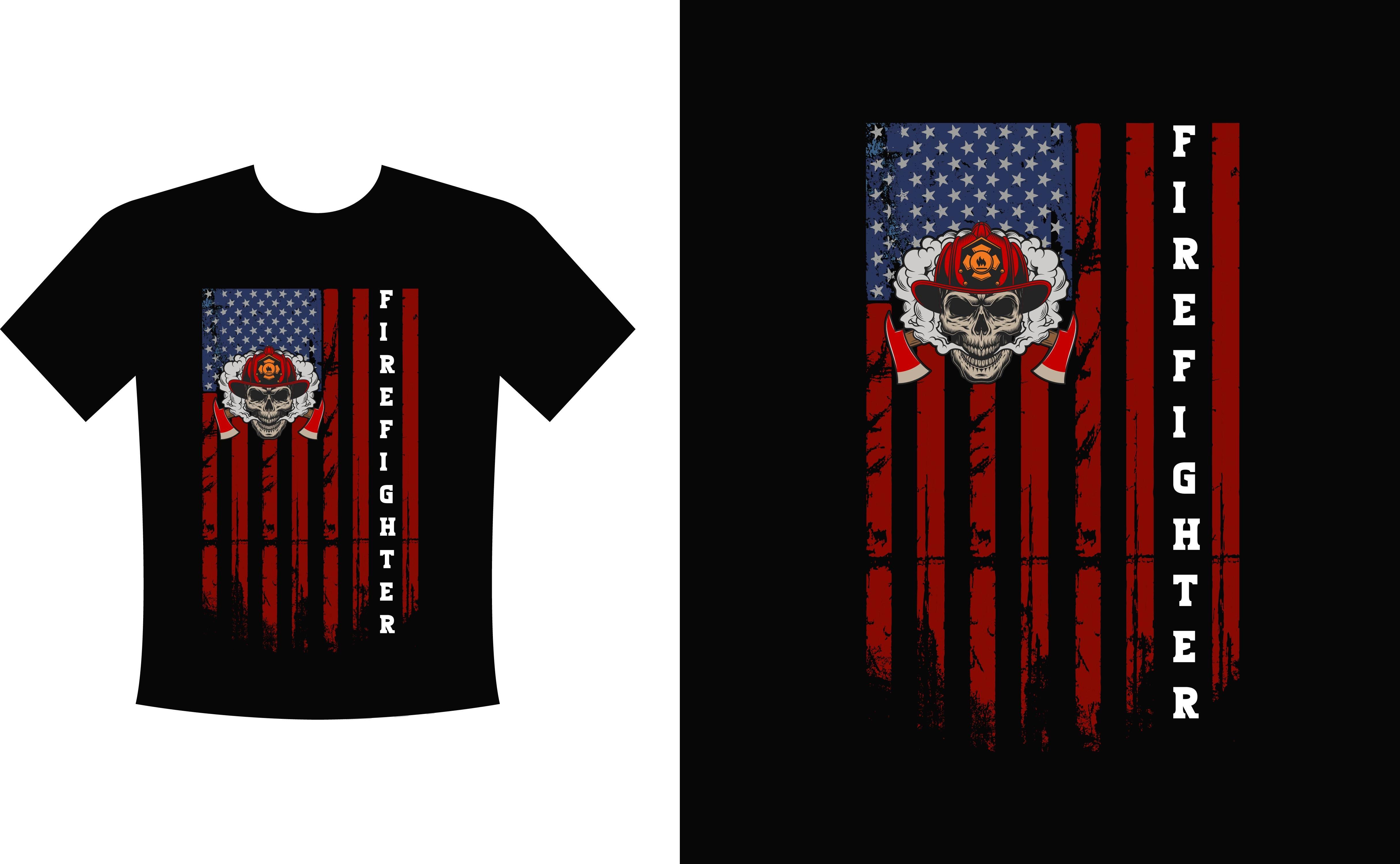 Best Firefighter T-Shirt Design Template