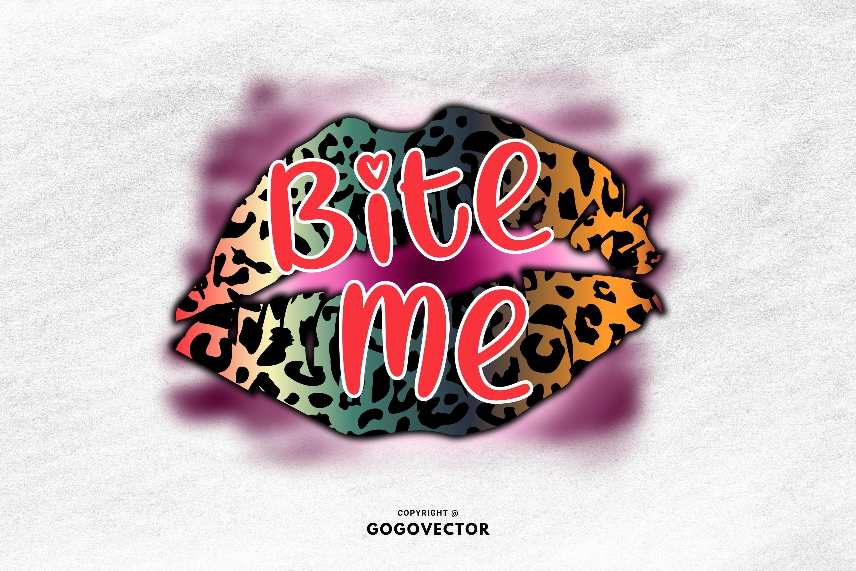 Bite Me, Kisses Valentine's Png Graphic