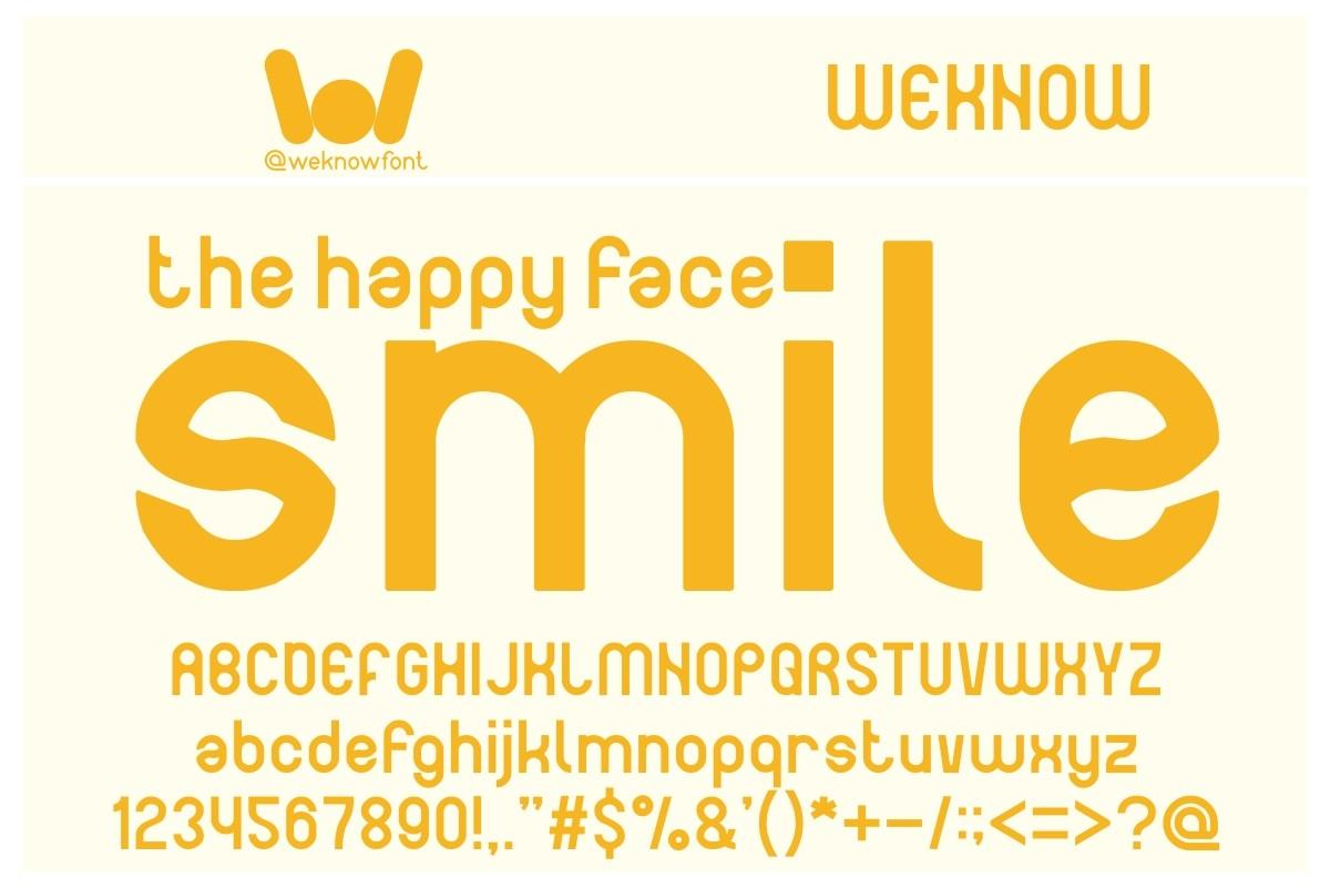 The Happy Face Smile Font
