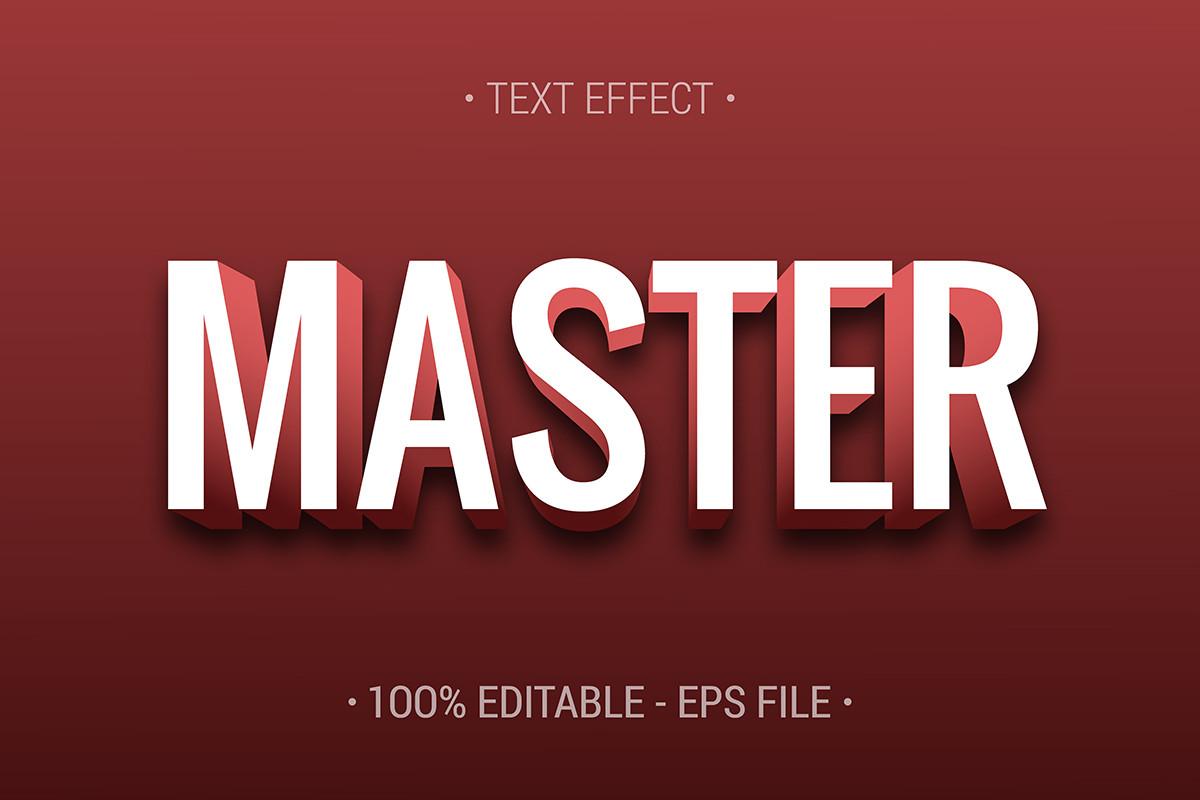 3D Master Editable  Vector Text Effect