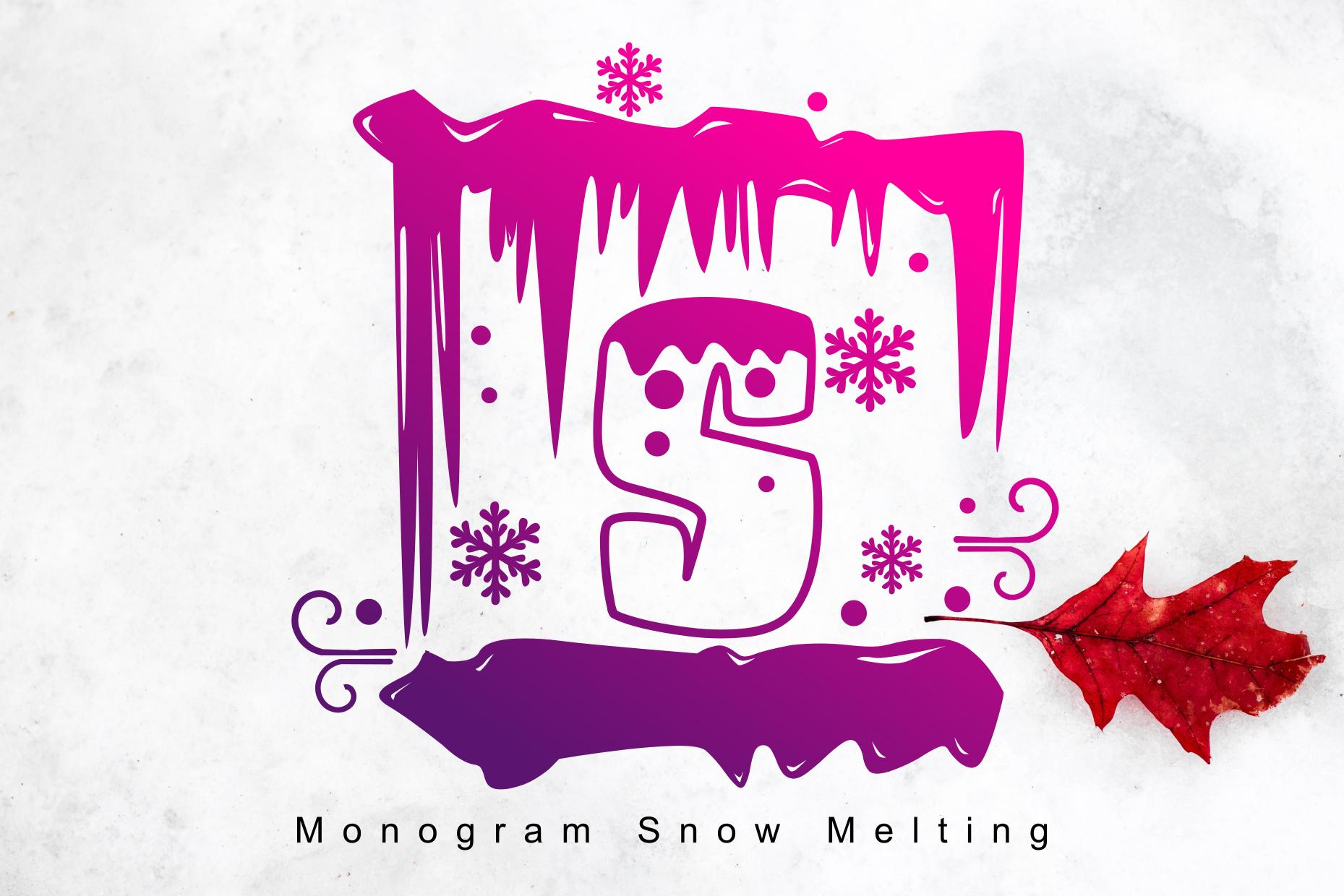 Monogram Snow Melting Font