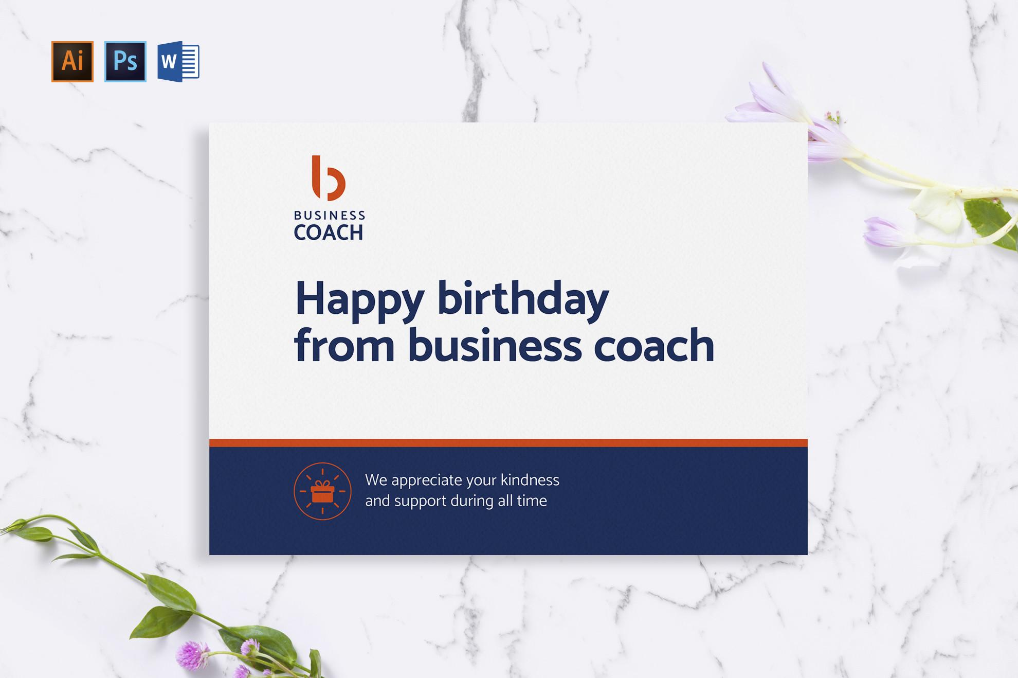 Business Coach Greeting Card Template