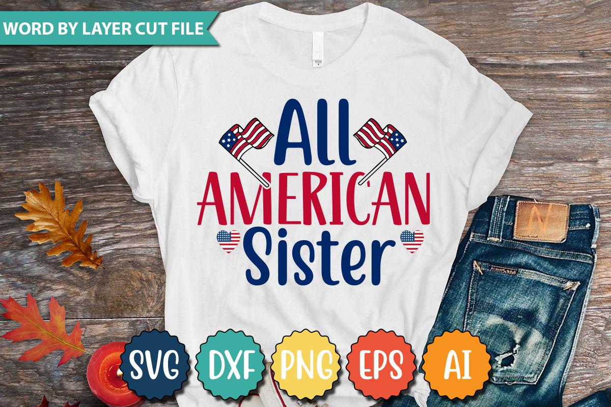 All American Sister Svg
