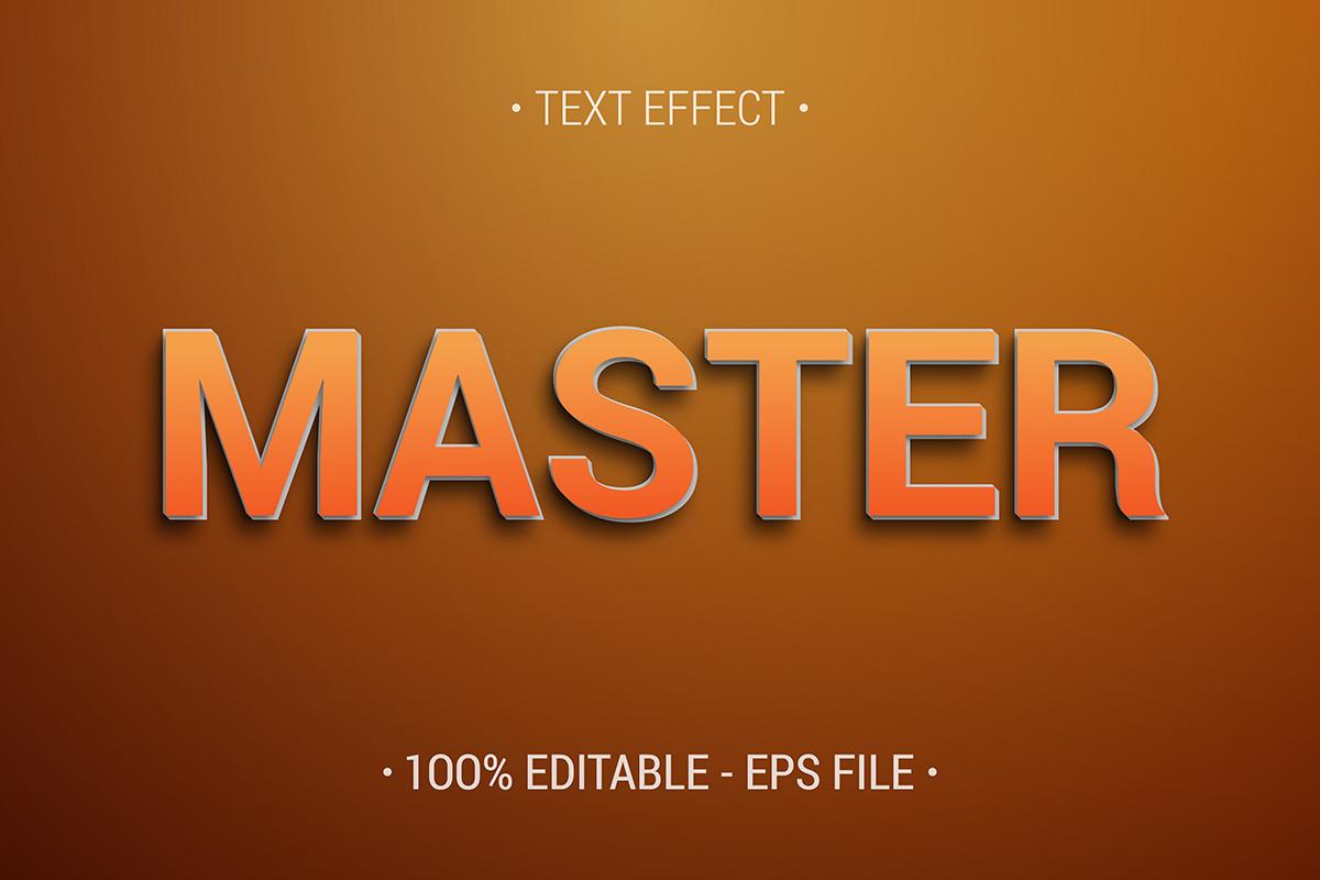3D Master Editable  Vector Text Effect