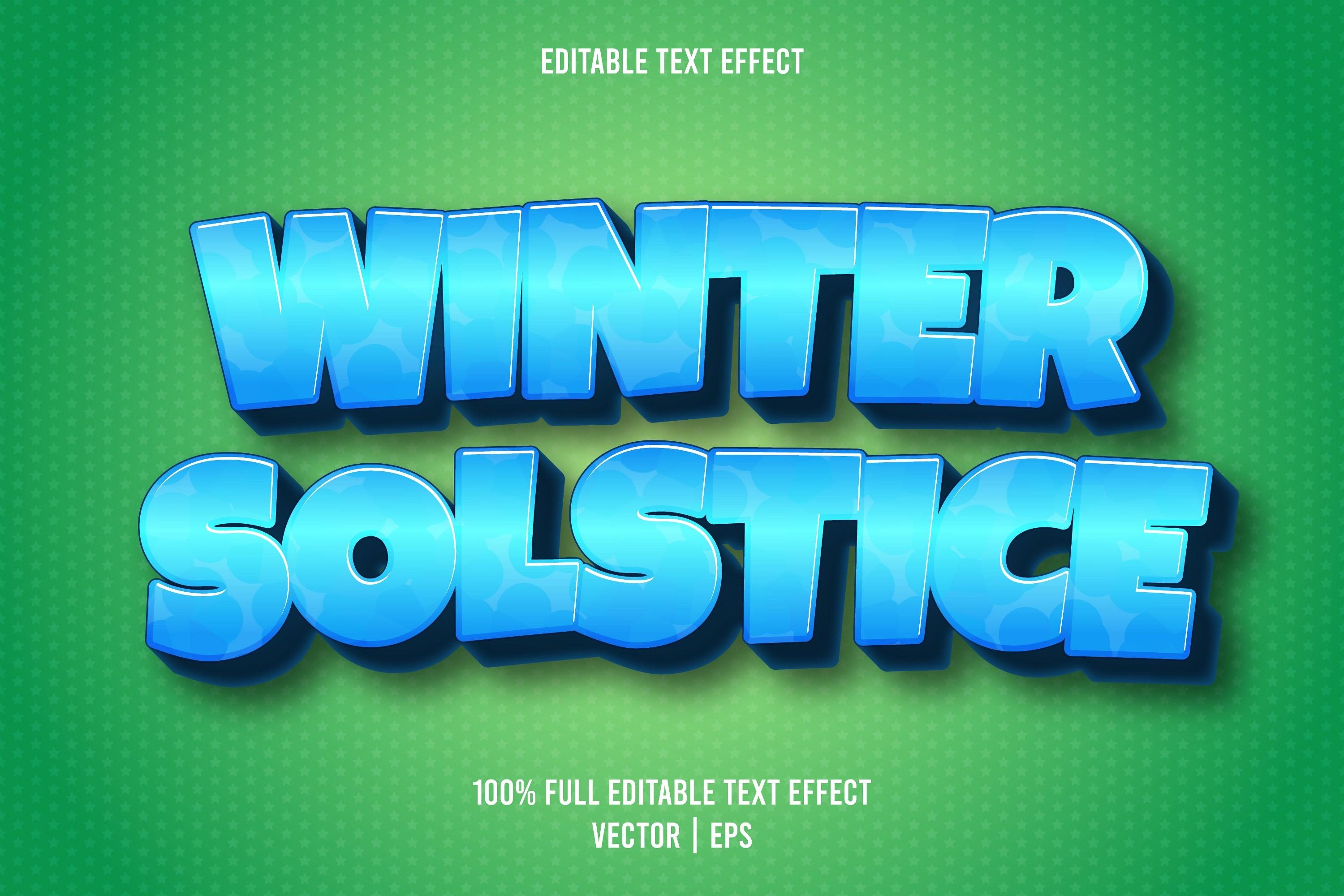 Winter Solstice Editable Text Effect