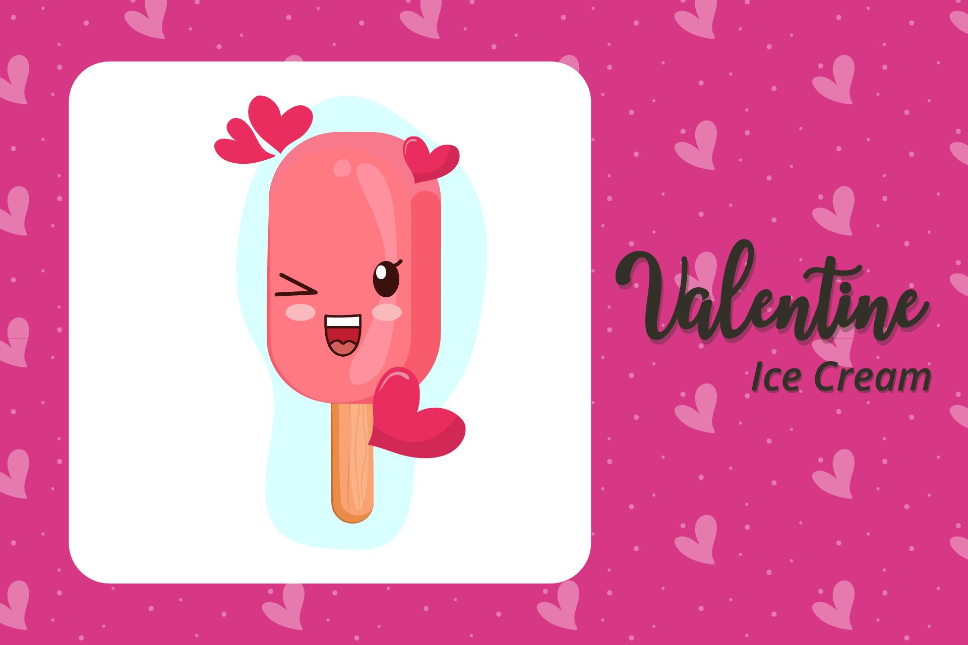 Valentine Pink Ice Stick Kawaii Style
