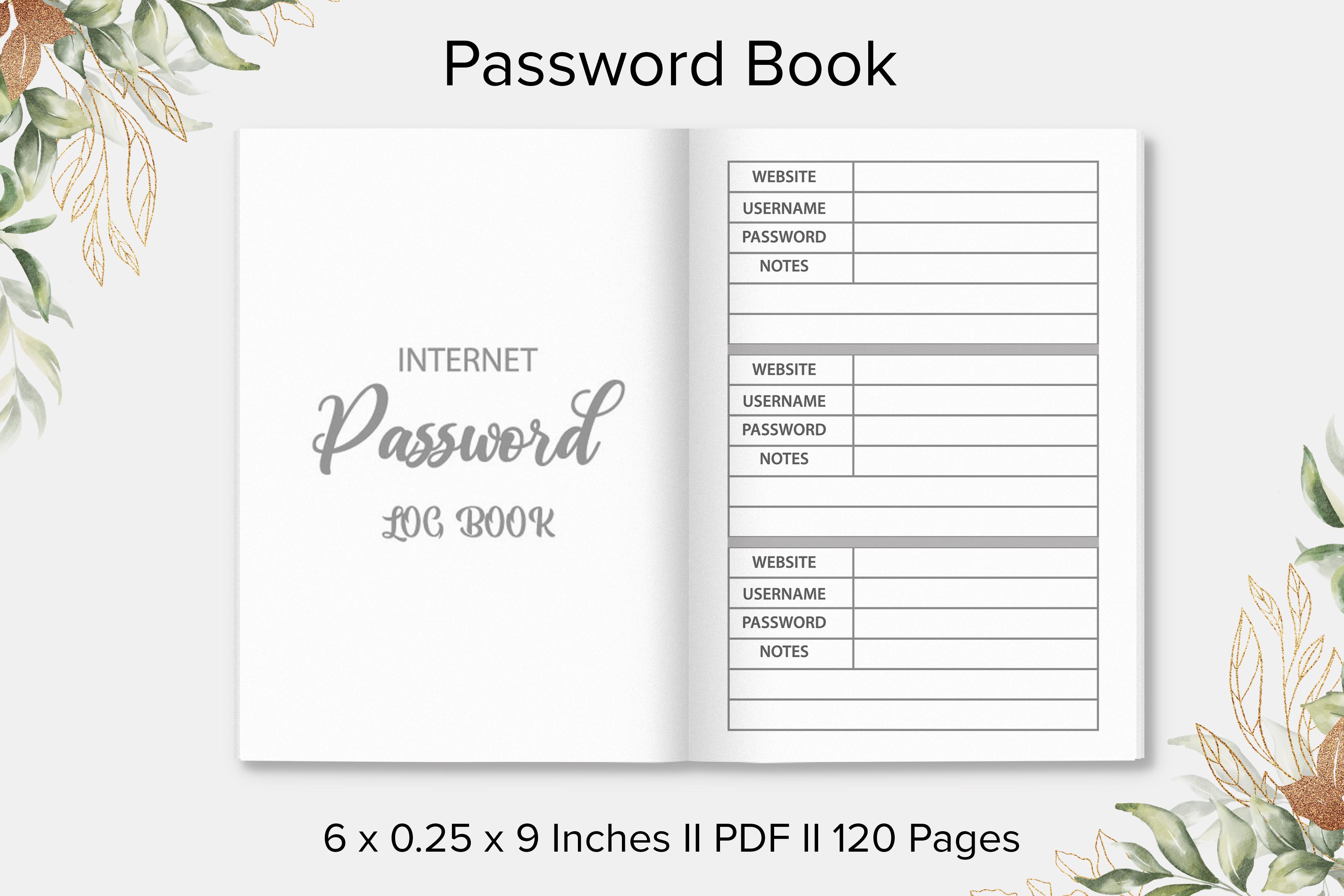 Password Logbook - KDP Interior