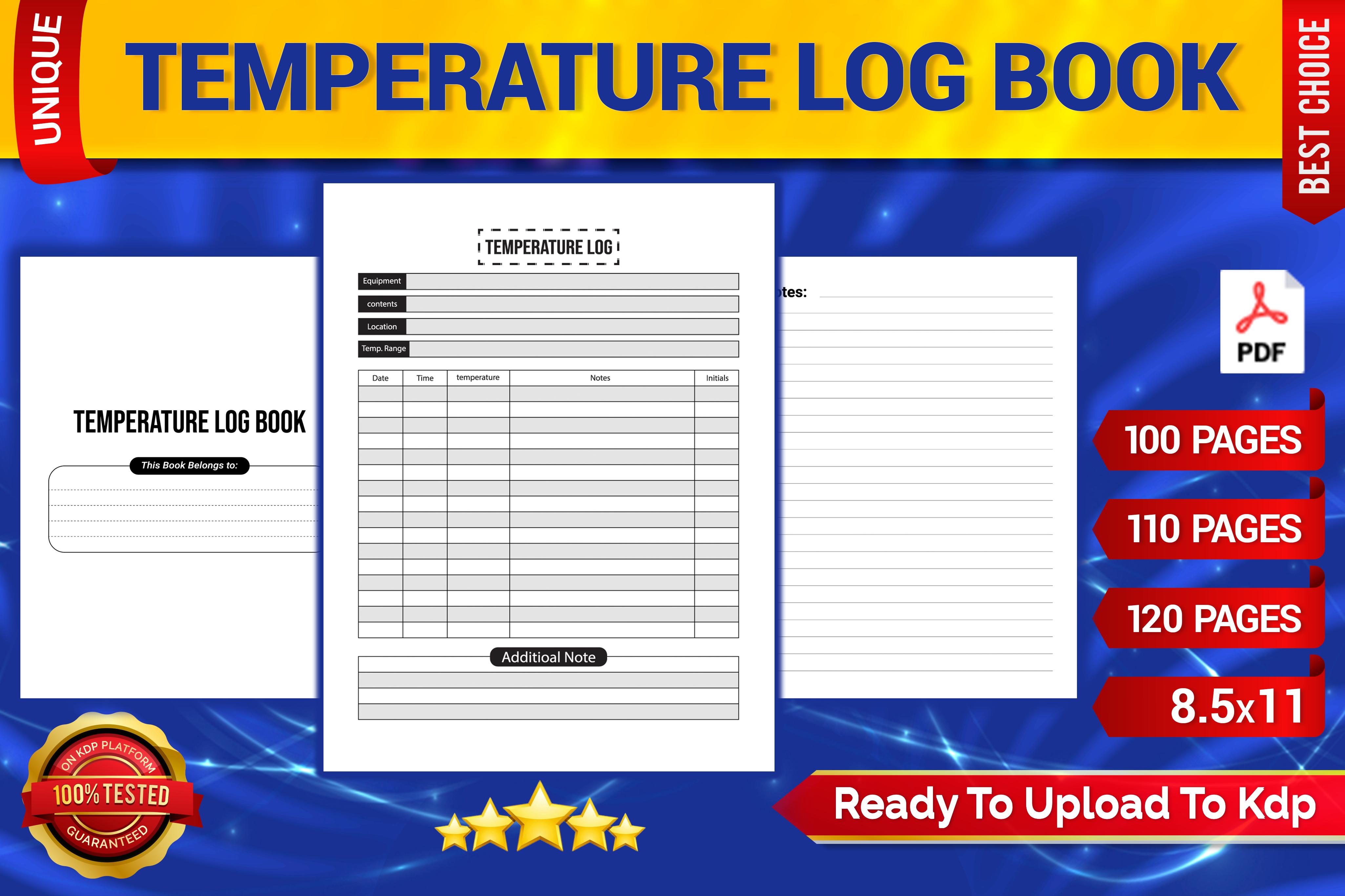 Temperature Log Book KDP Interior