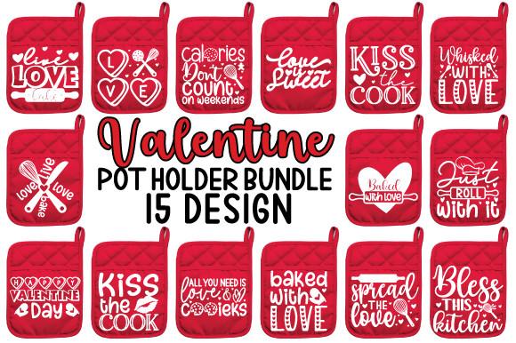Valentine  Potholders Design Bundle