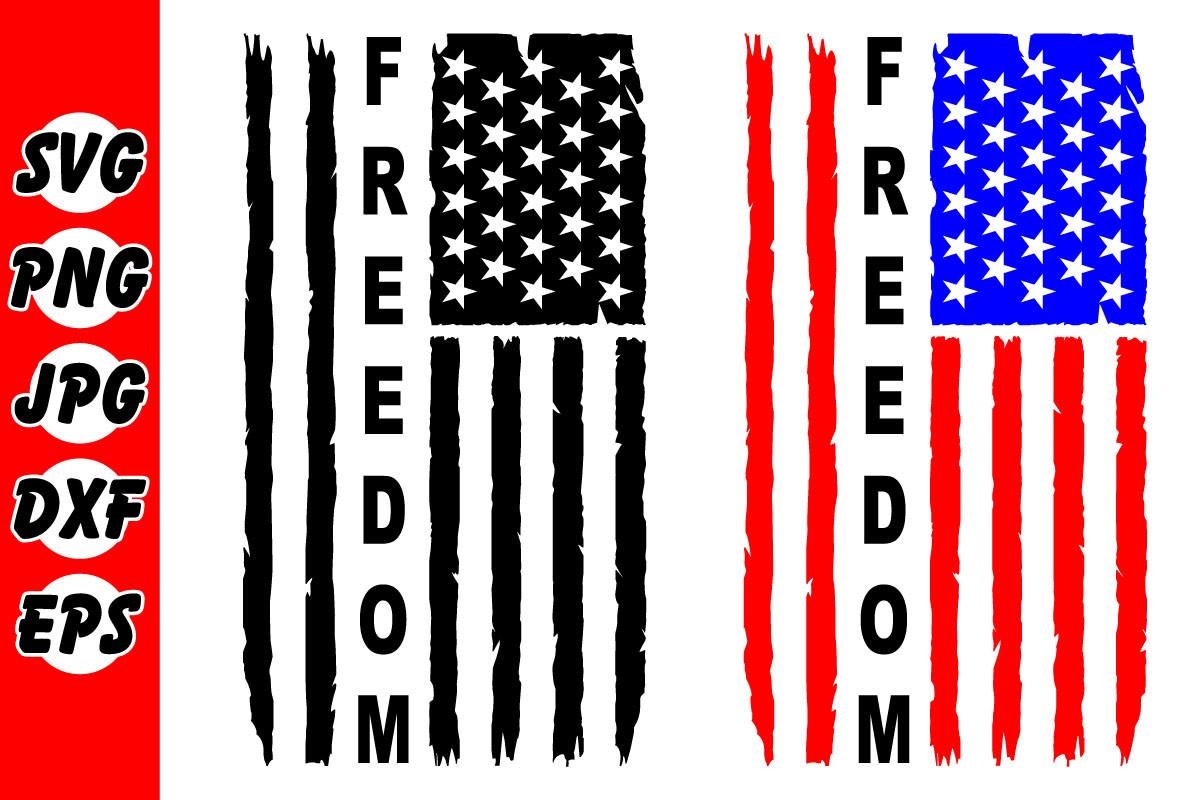Freedom Distressed American Flag SVG