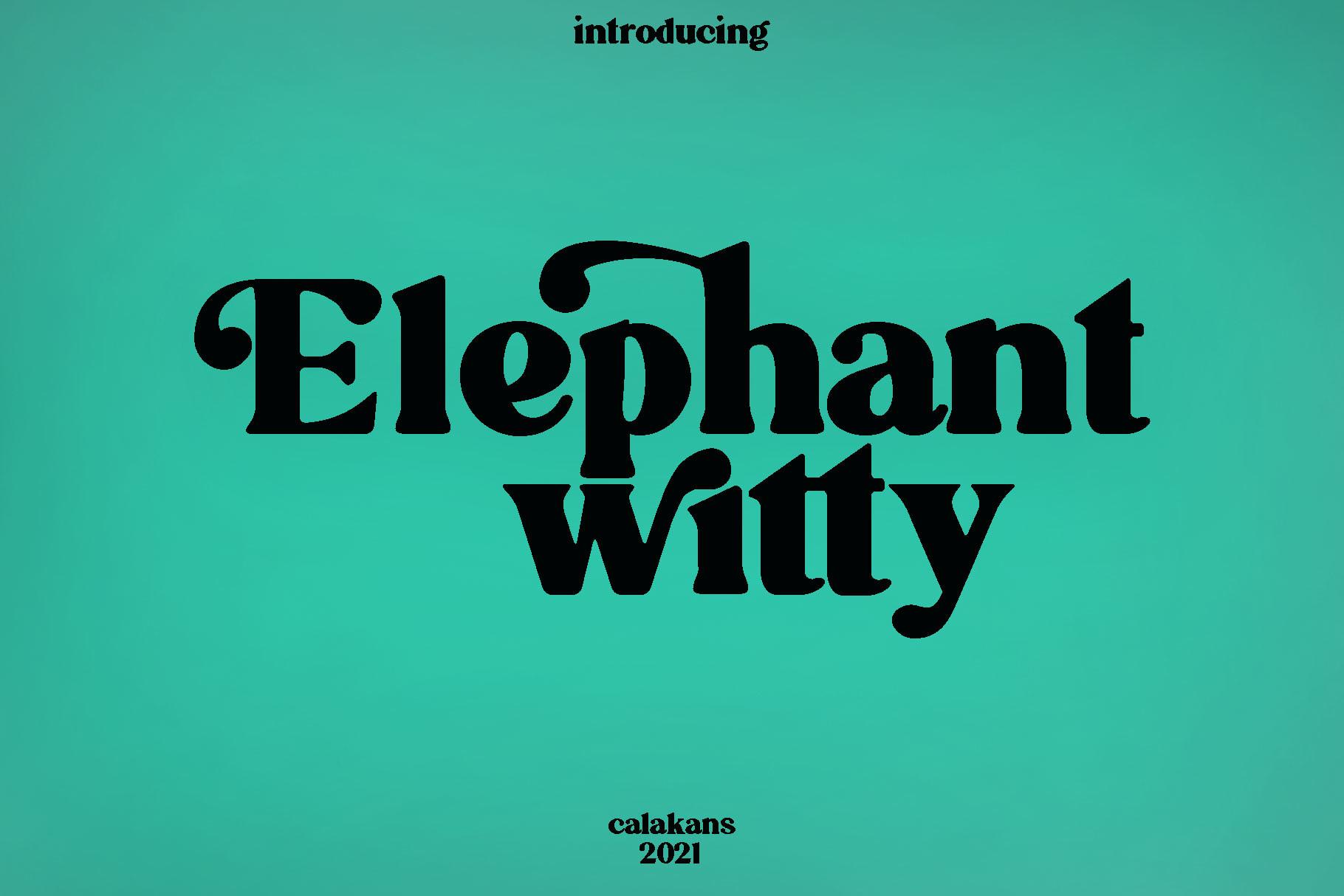 Elephant Witty Font