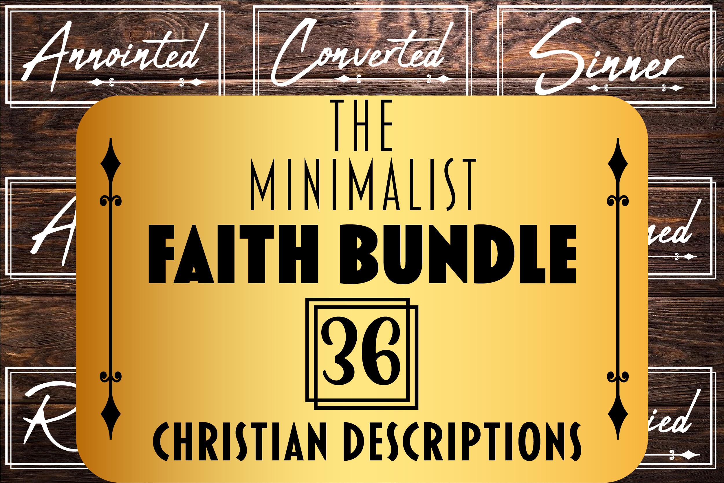 Faith Bundle Minimalist Svg (36 Words)