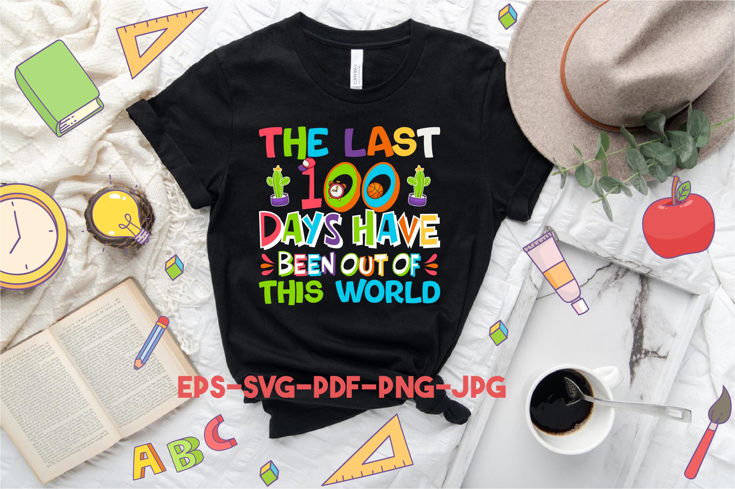 World 100 Days of School T-Shirt Design