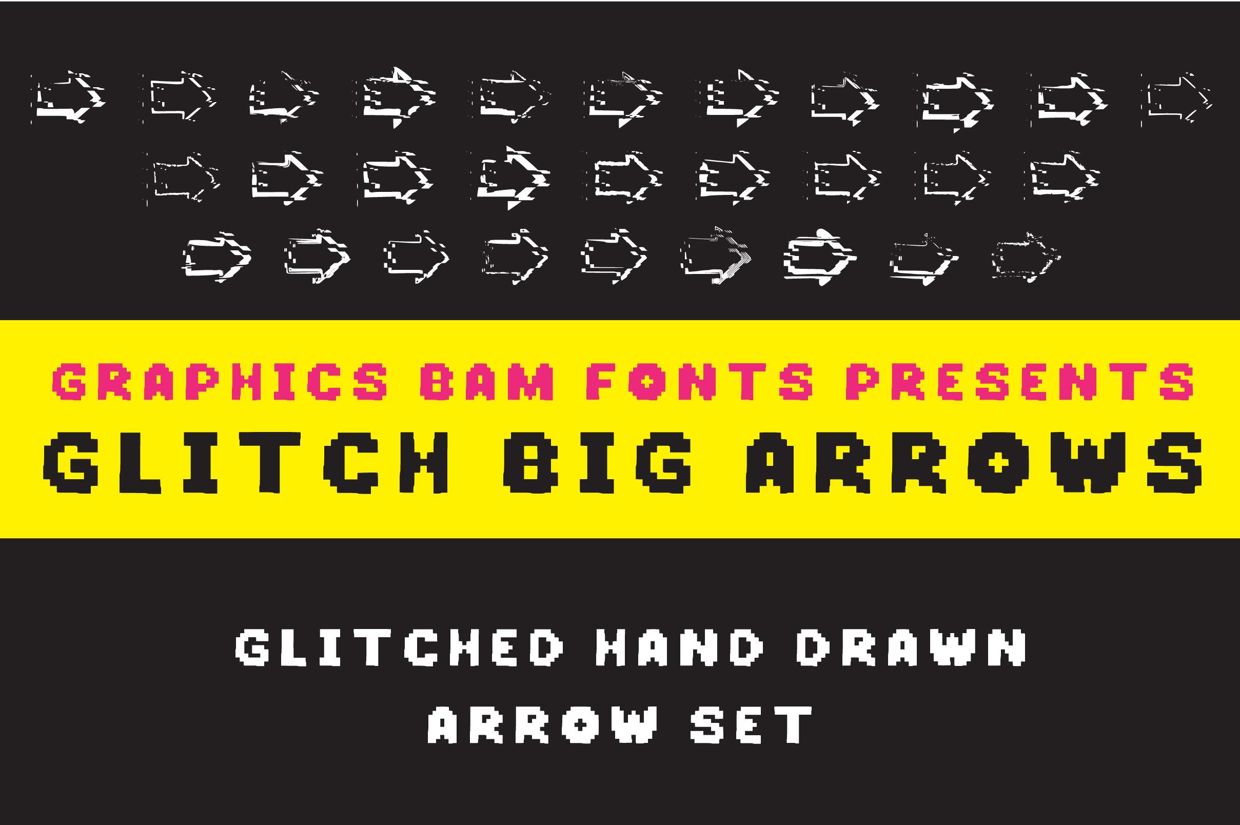 Glitch Big Arrows Font
