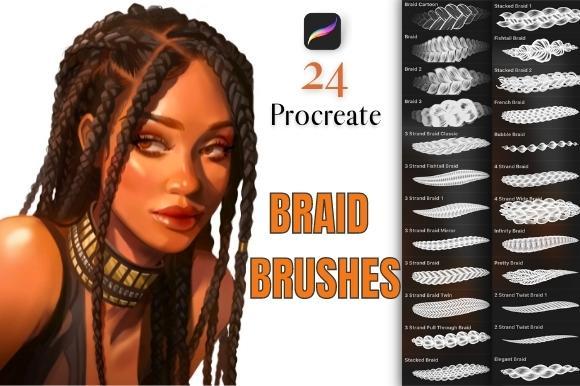 Procreate Braids Hair Brushes