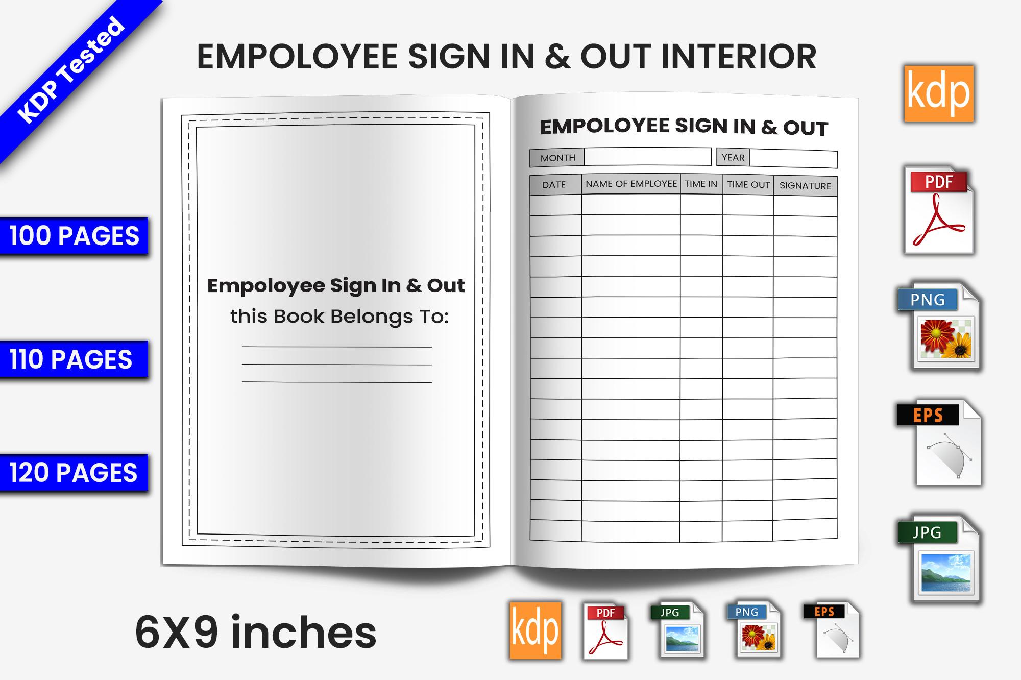 Empoloyee Sign in & out Log Book | KDP
