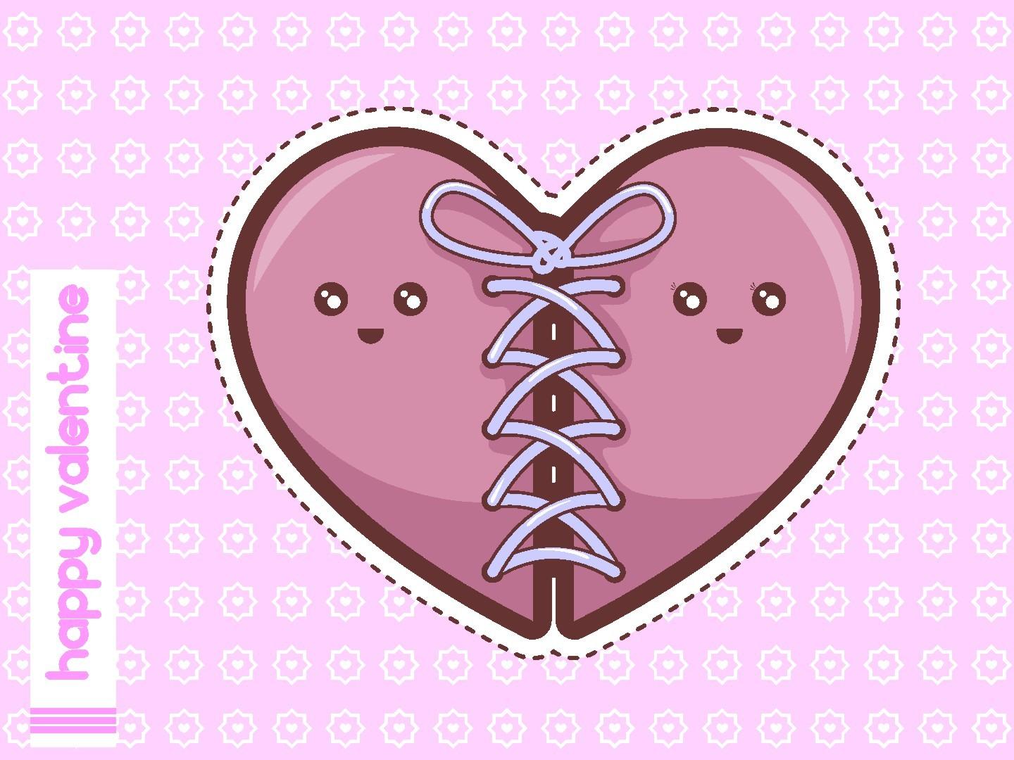 Cute Heart Couple Vector Illustration