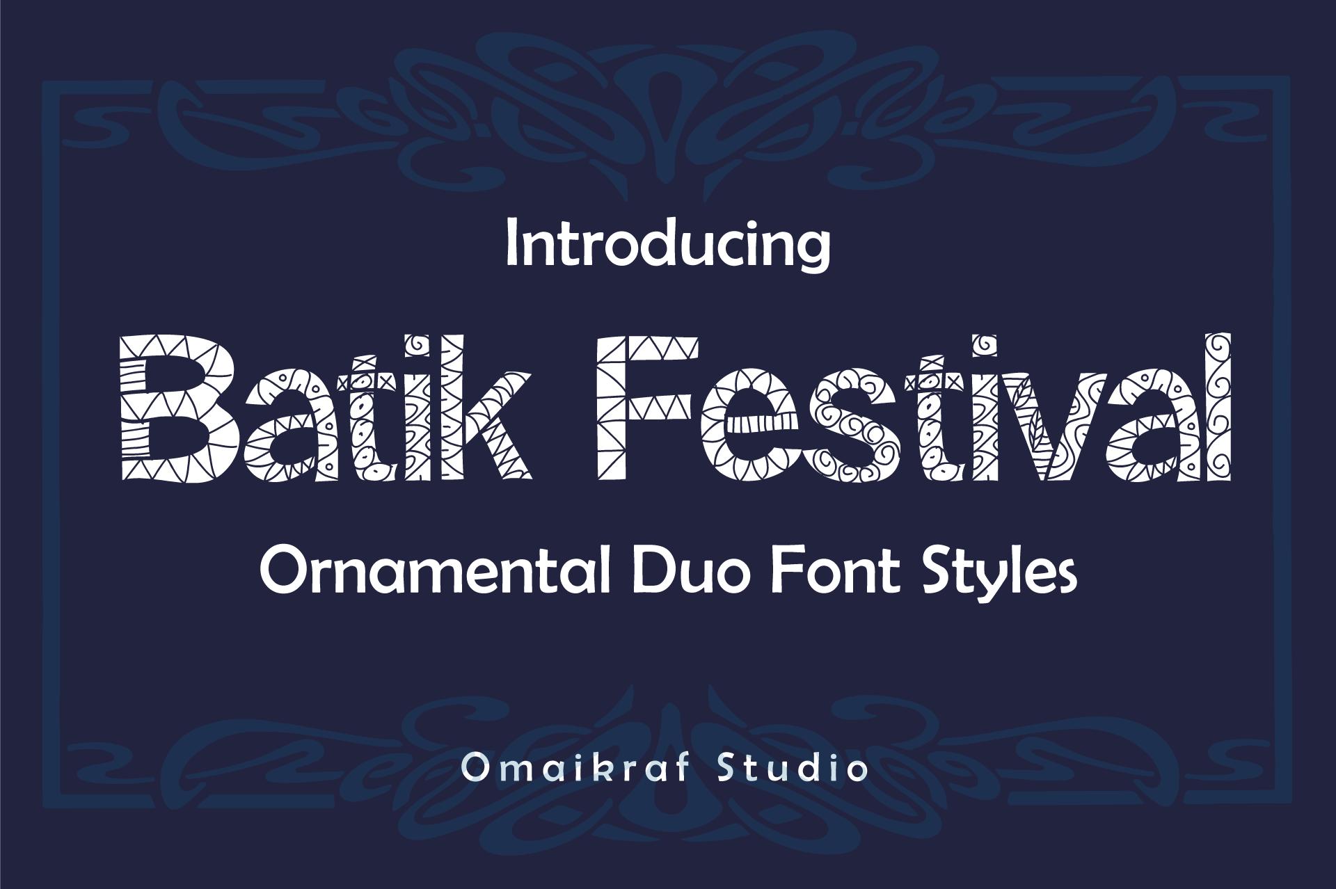 Batik Festival Font