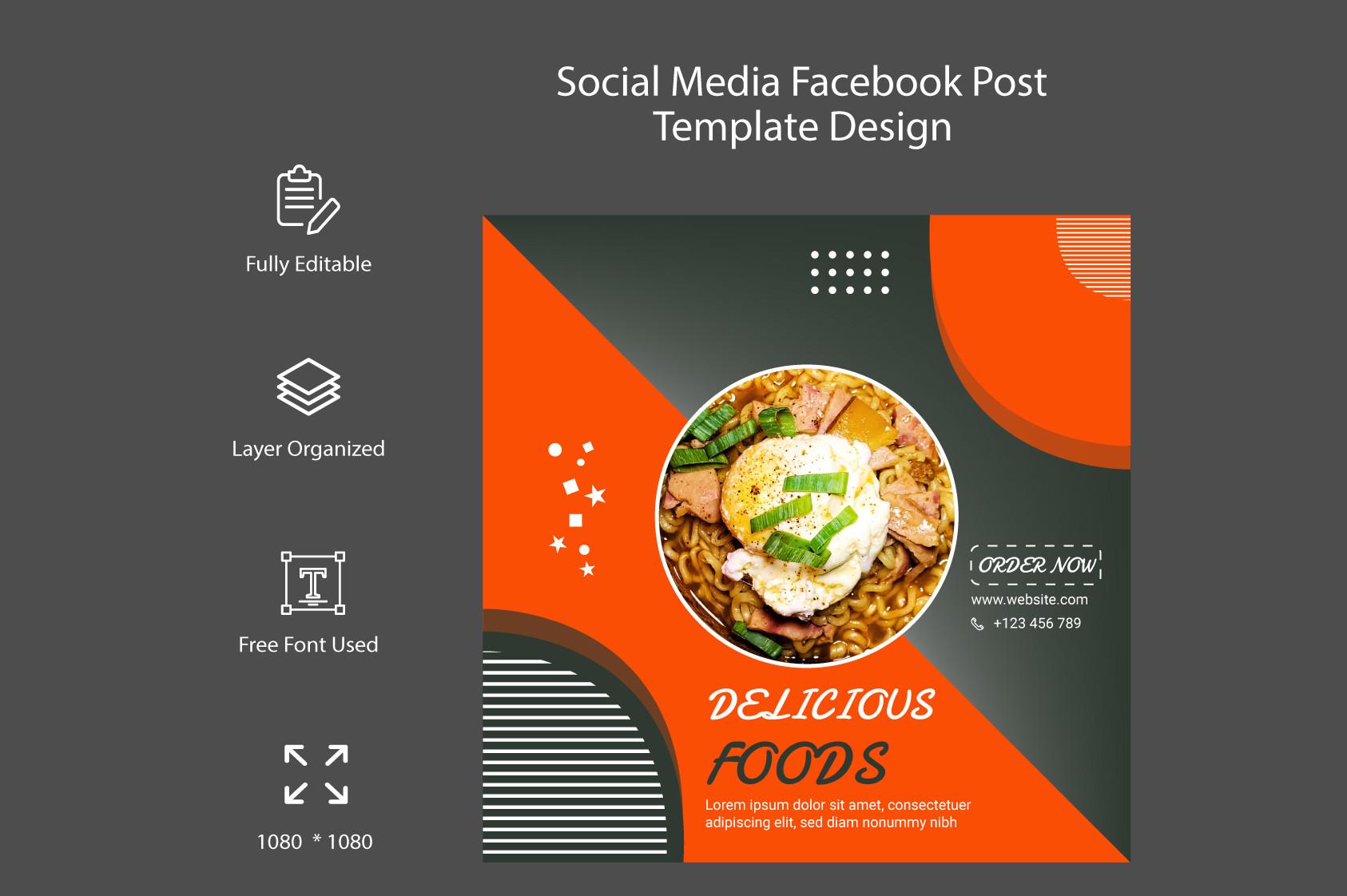 Food Social Media Sale Banner Design