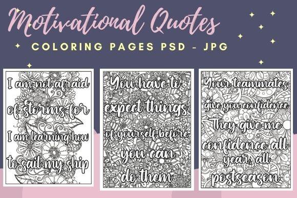 15 Motivational Quotes Coloring Pages