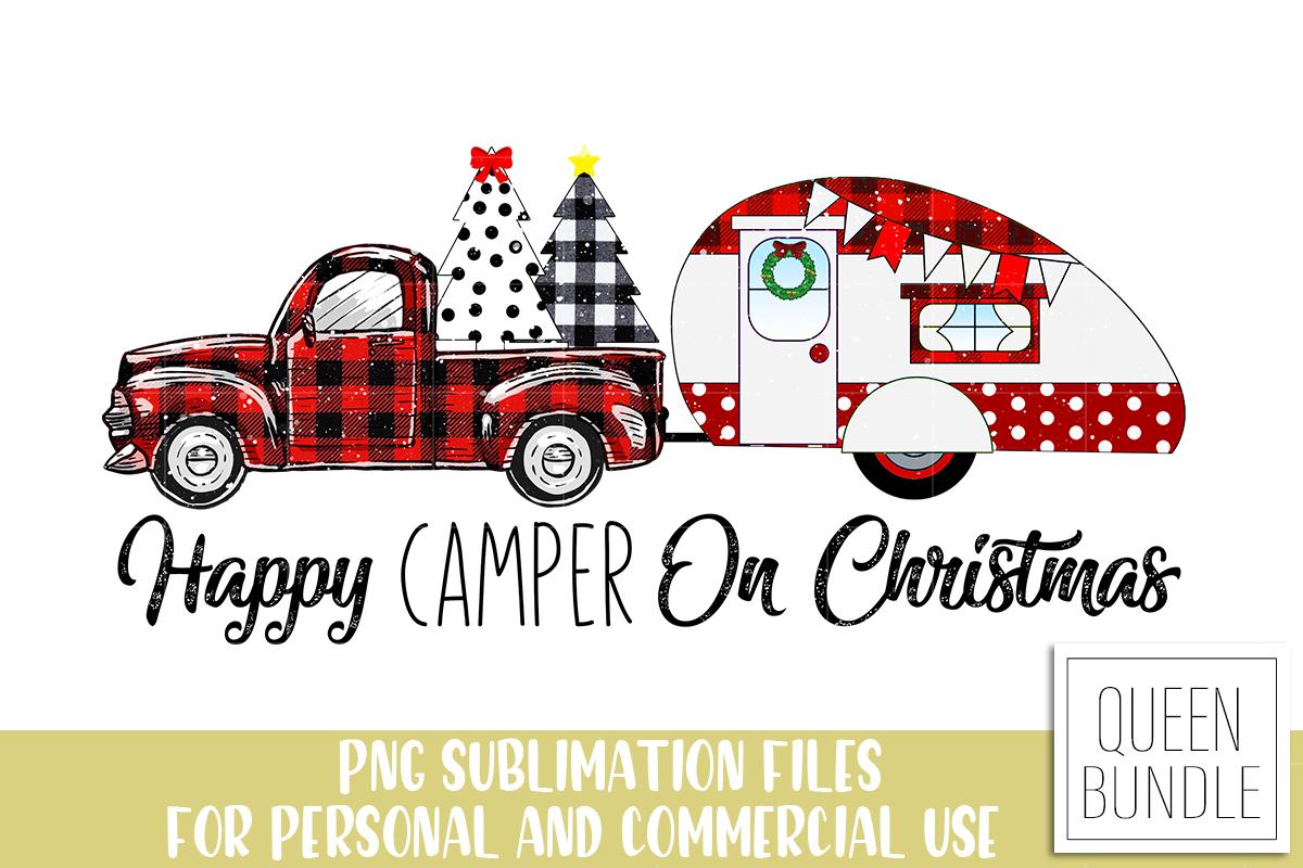 Happy Camper on Christmas Sublimation