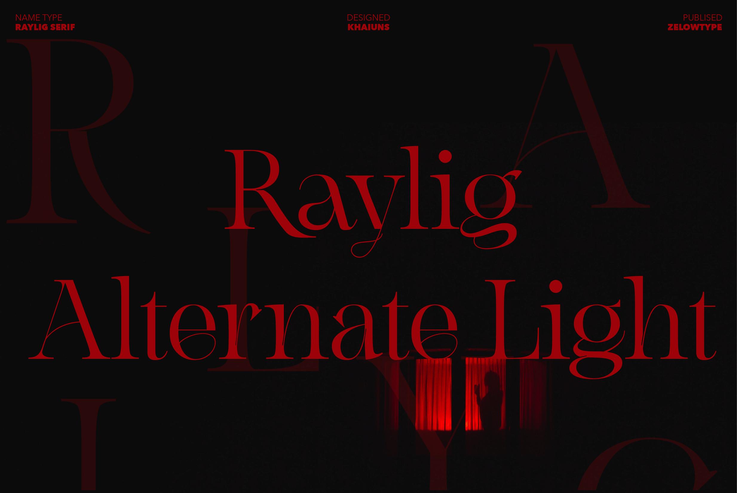 Raylig Alternate Light Font