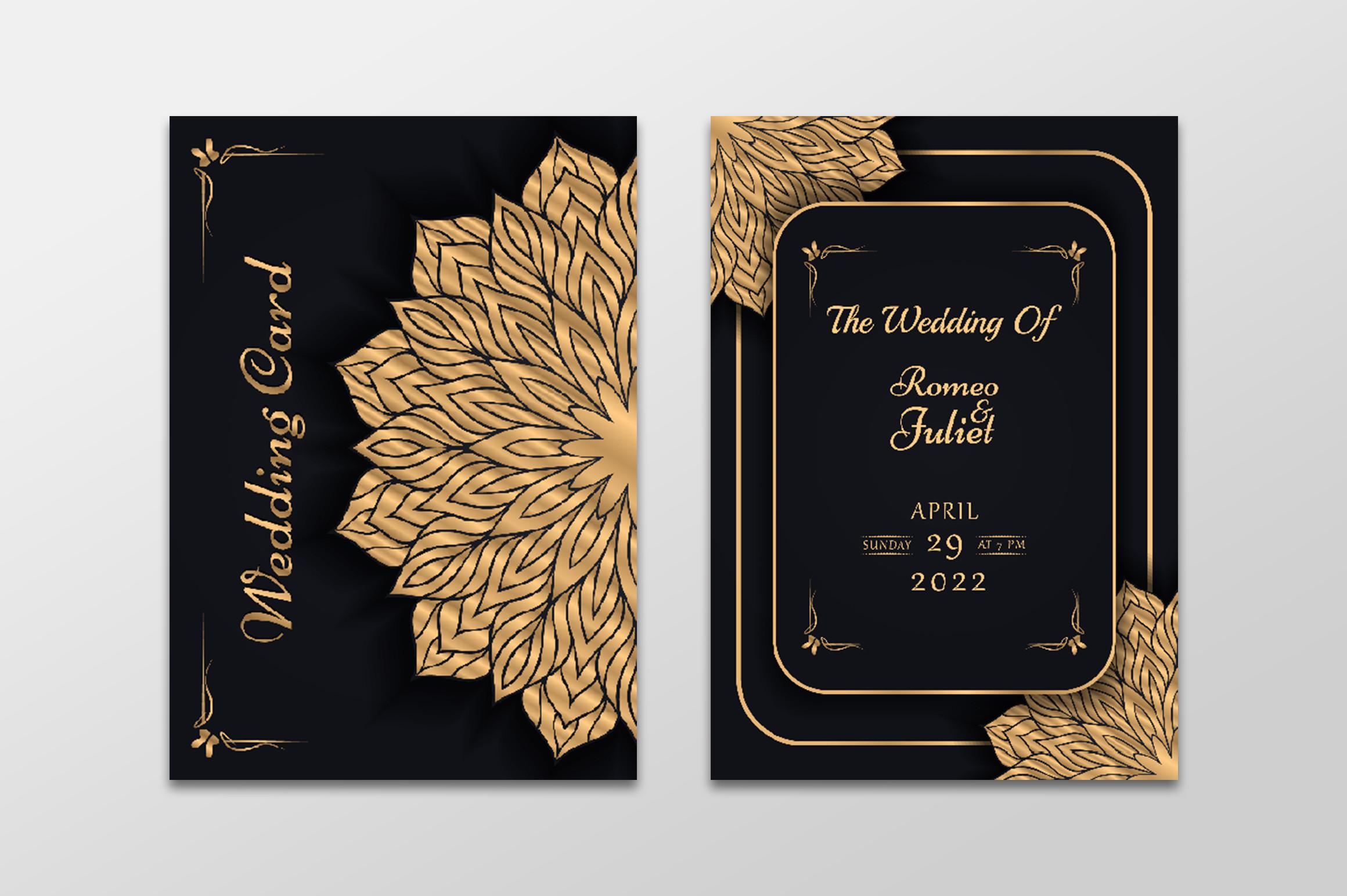Luxury Wedding Invitation Card Template
