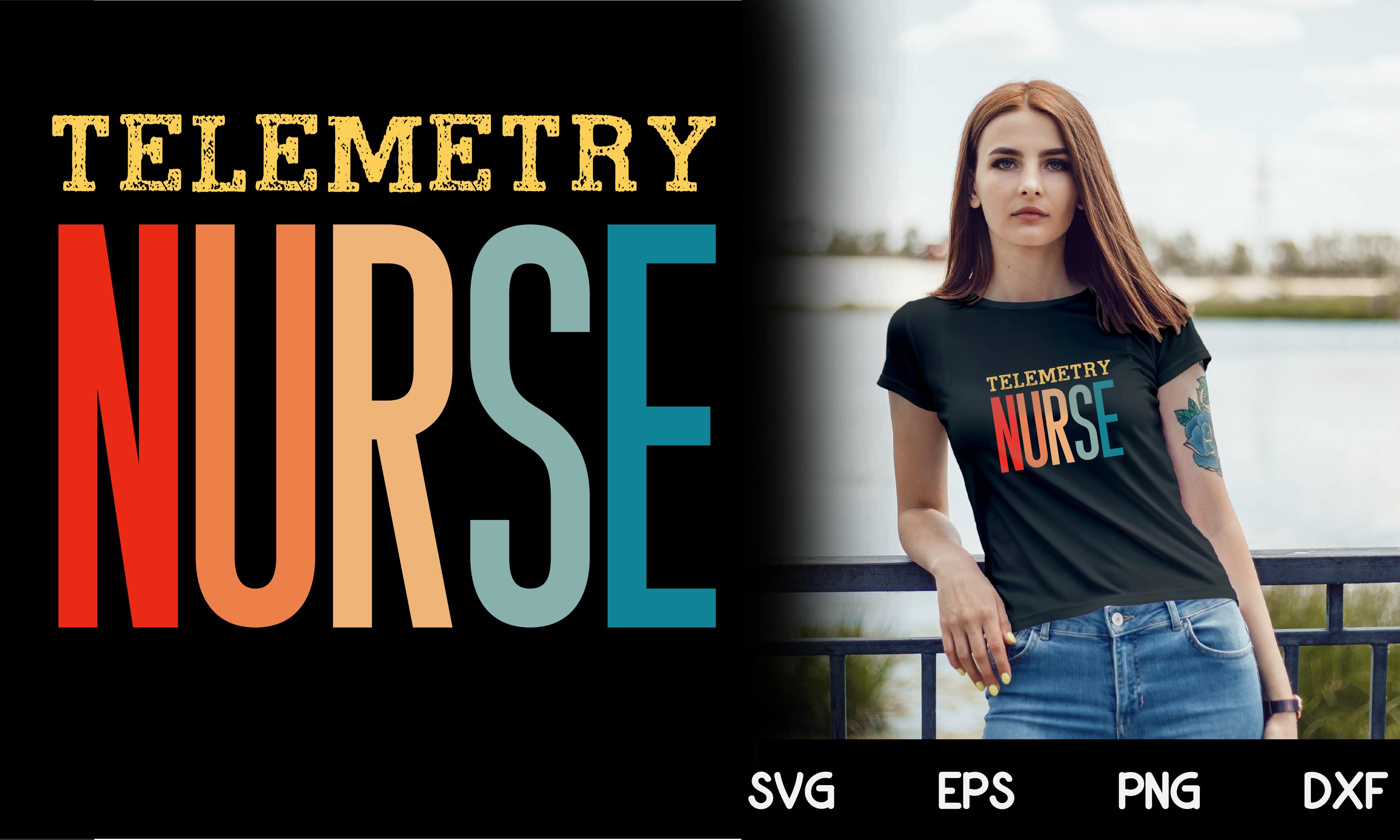 Telemetry Nurse Vintage T Shirt Design