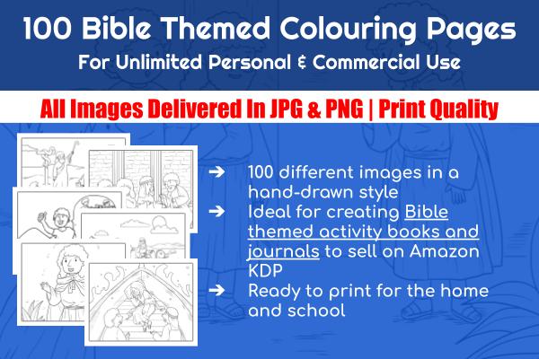 100 Bible Themed Colouring Pages