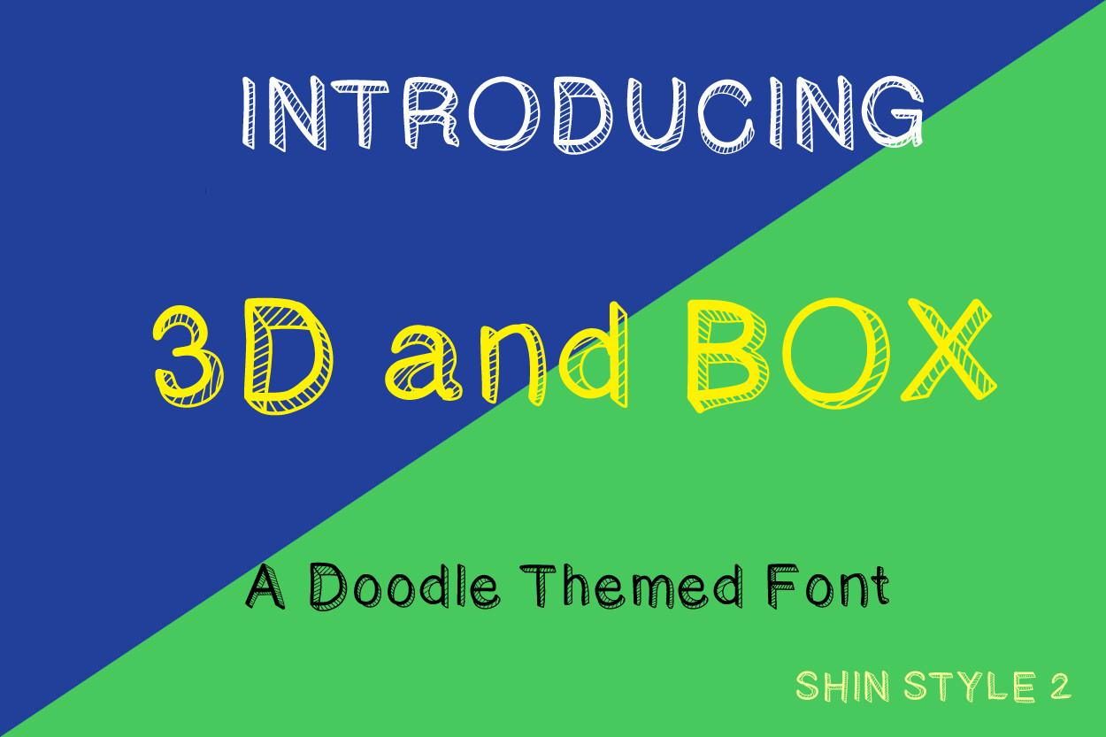 3D and Box Font